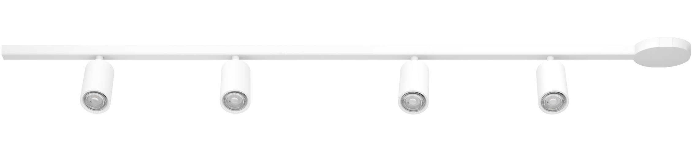 EGLO LED Deckenleuchte "EASYT SET 4 SPOTS System - Alu, Kunststoff - GU10 - 4X10W - IP20", 4, H: 14cm, 1 Stk., weiß, Wohnzimmer, Leuchten,