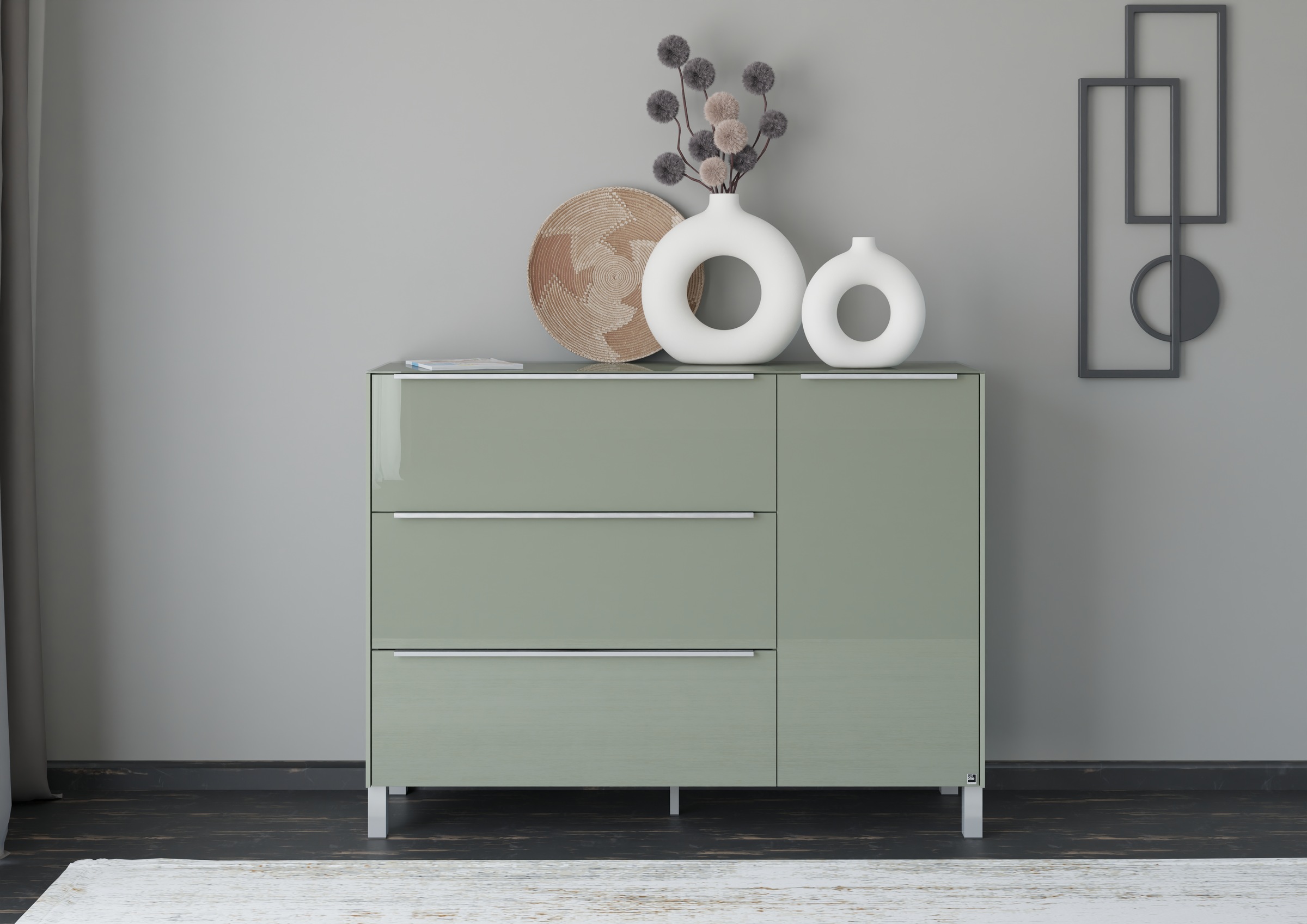 set one by Musterring Sideboard "Reno" 1 Stk. tlg. Mit Vierkantfuß in diversen Farben, 106 cm Höhe & Farbauswahl