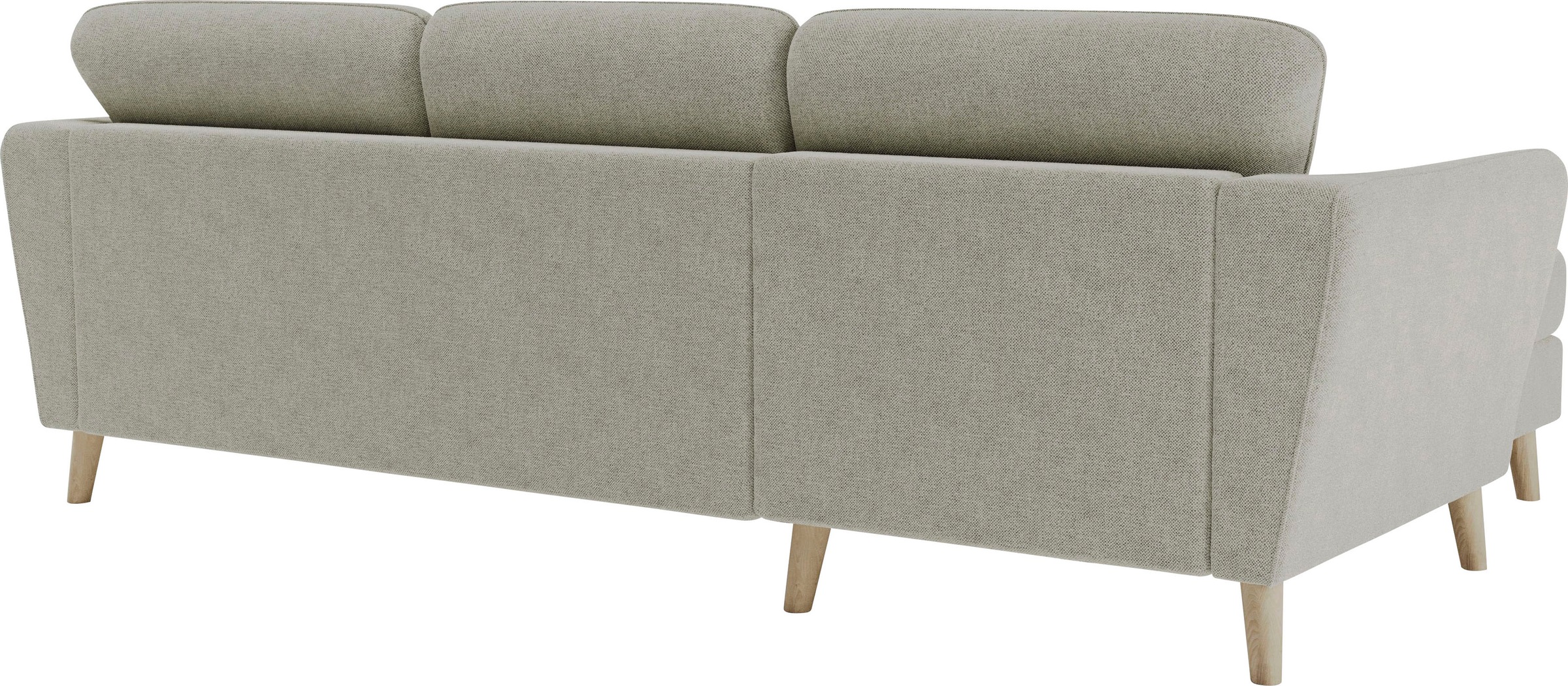 Home affaire Ecksofa »MARSEILLE (242/152cm),L-Form, Rec. rechts/links« Massivholzbeine Eiche, Landhausstil, Wellenunterfederung