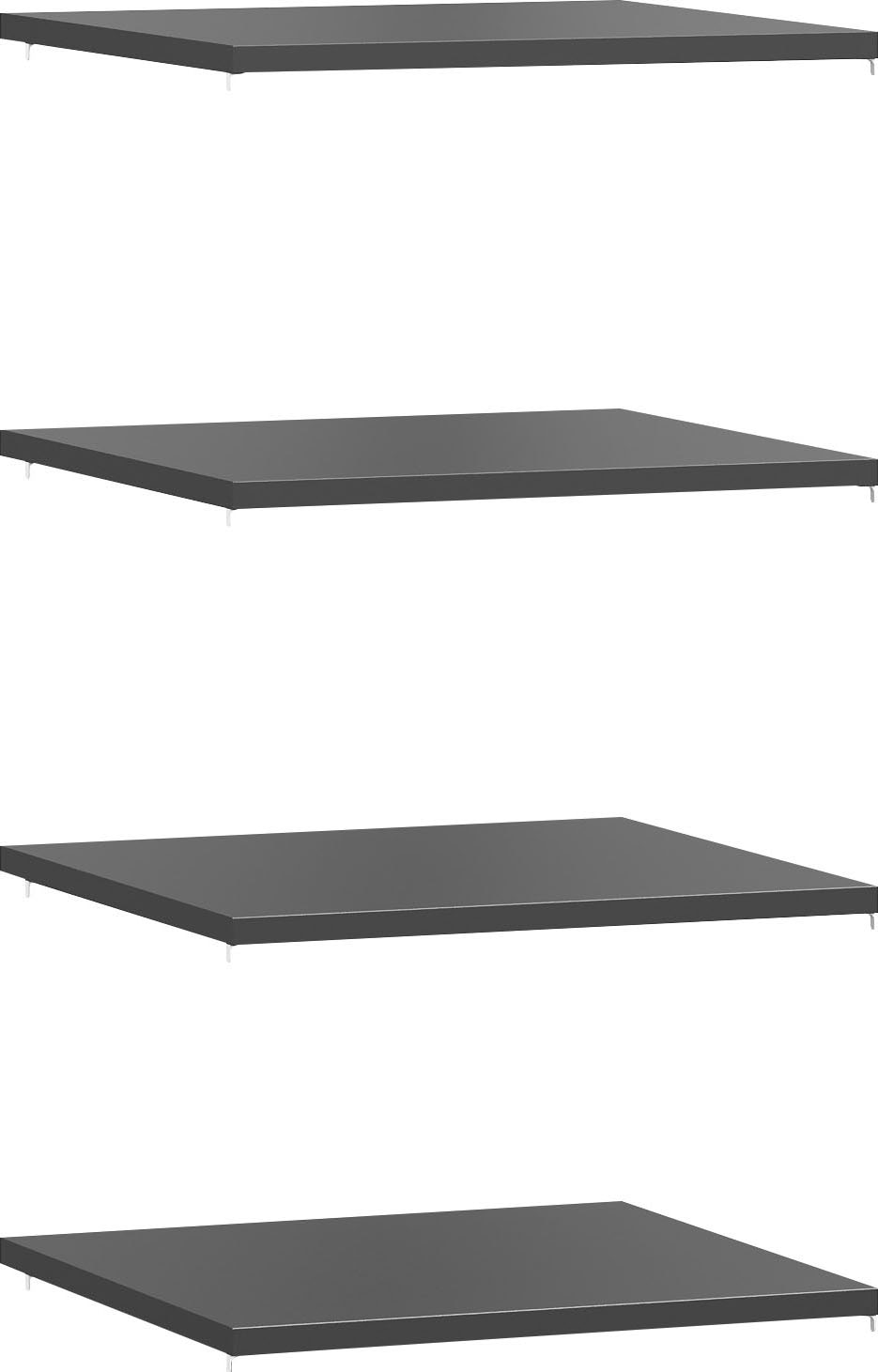 Einlegeboden, B:55,2cm H:2,2cm T:55cm, grau, SET ONE BY MUSTERRING, Spanplatte, Einlegeböden, "York Schlafen", 4er-Set, anthrazit oder weiß,