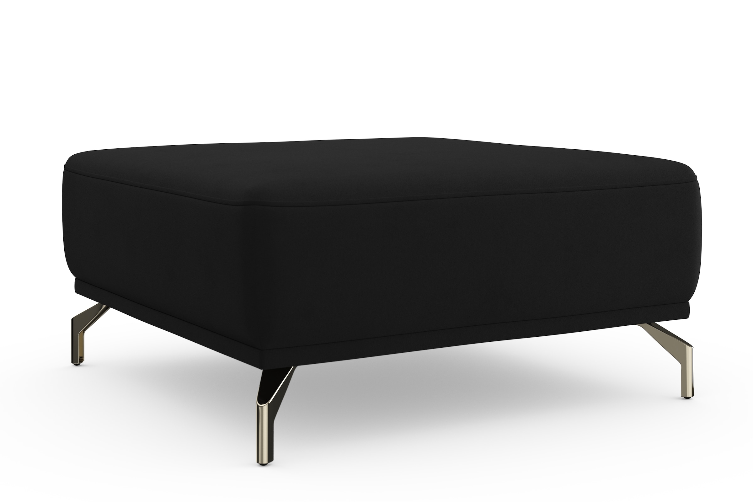 sit&more Hocker »Bailando«, mit Federkern und satinierten Nickelfüßen