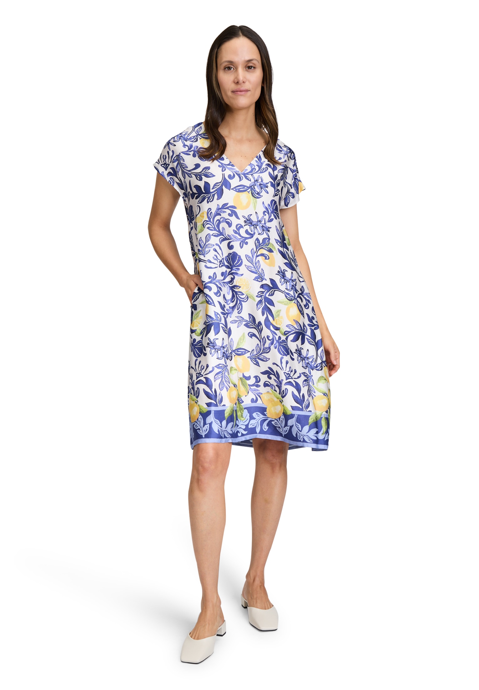 Vera Mont Sommerkleid »Vera Mont Sommerkleid mit überschnittenen Ärmeln«, Bordüre