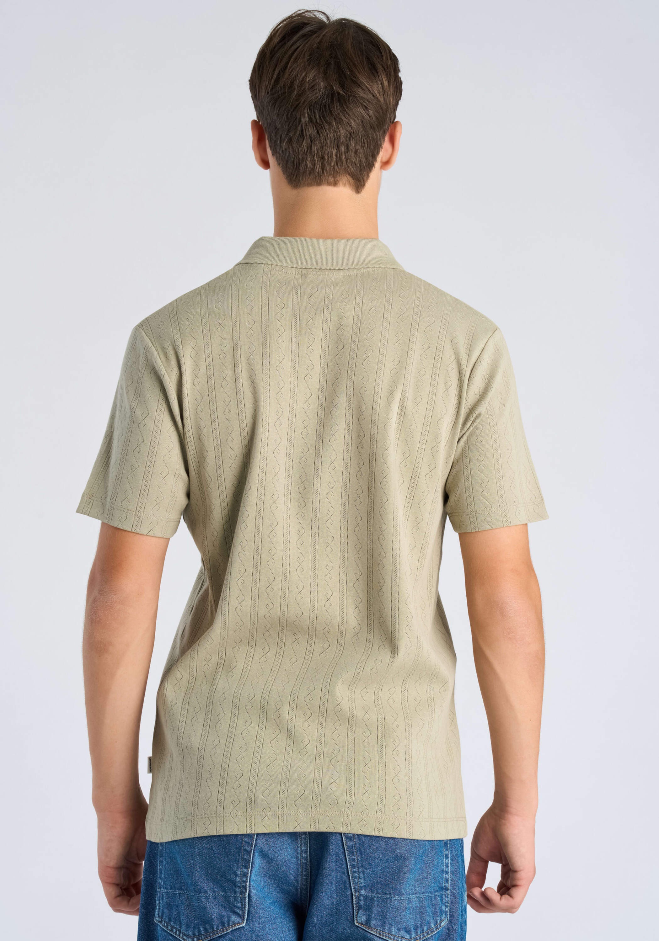 Lindbergh Poloshirt Relaxed Fit Dusty Olive XXL 4