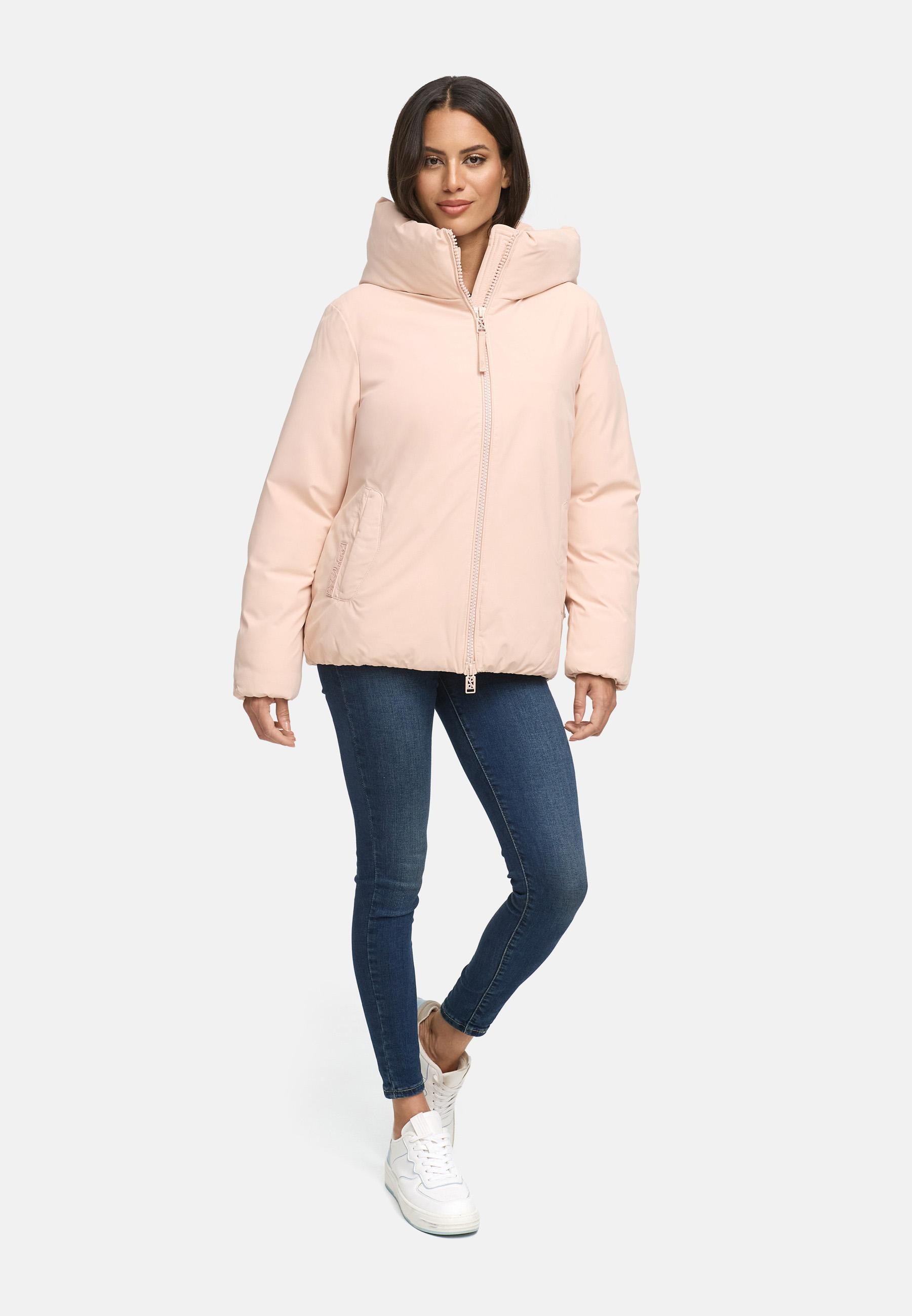 Navahoo Winterjacke »Blütenlicht 14«, mit Kapuze, Warme Damenjacke mit hohem Kragen