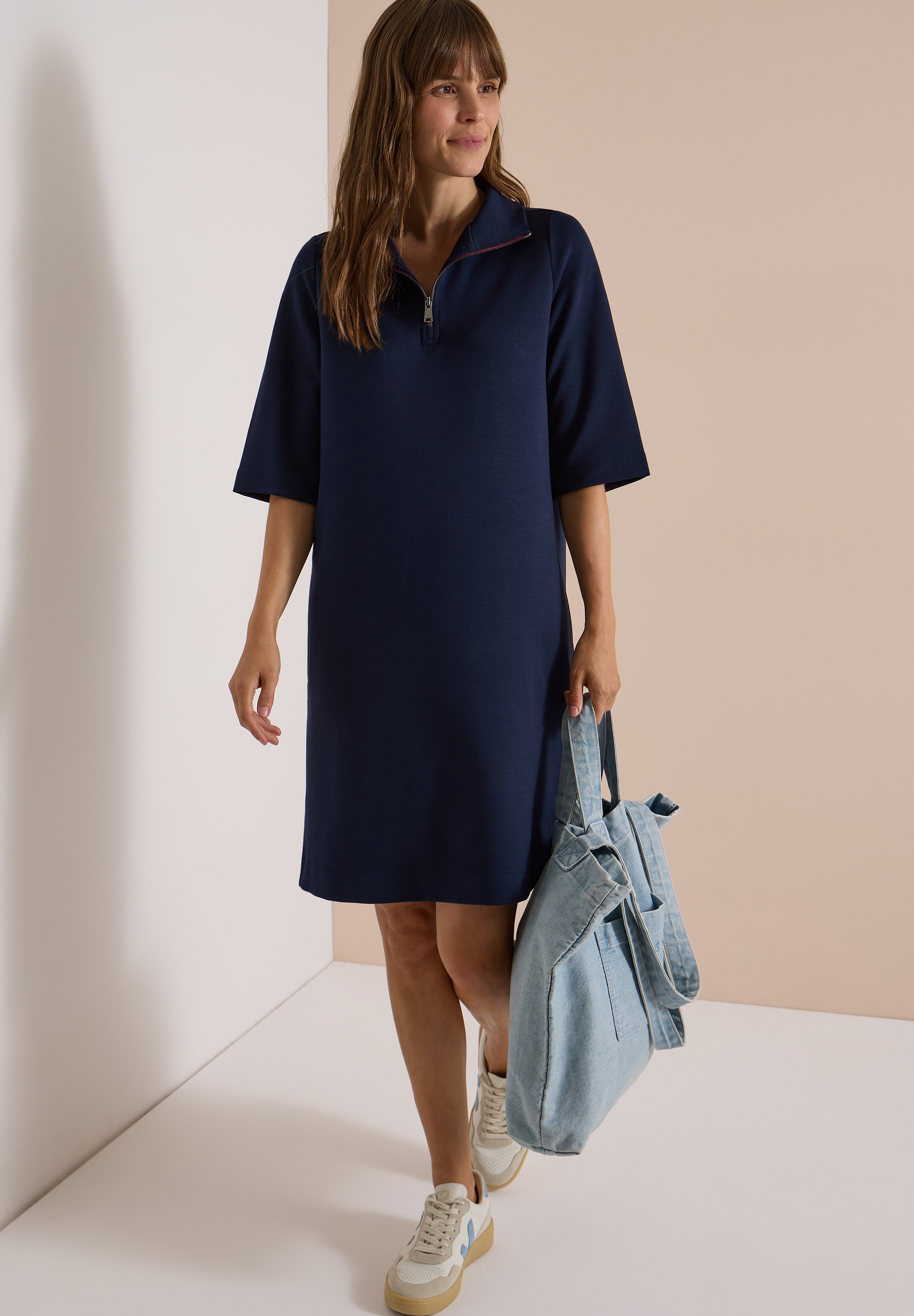 Cecil Sweatkleid Eingrifftaschen mit Eingrifftaschen