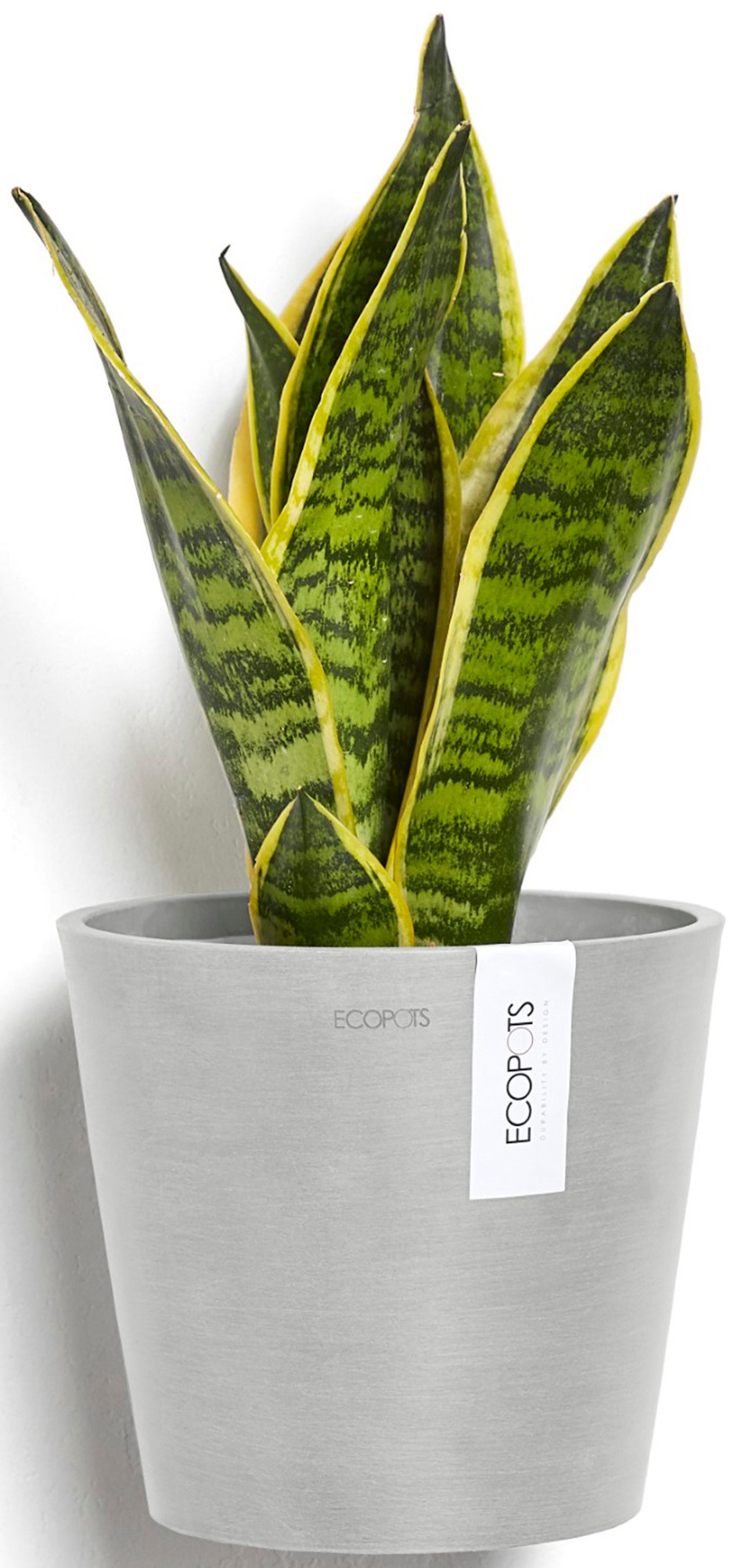 ECOPOTS Blumentopf »Amsterdam Wall Weißgrau«, für innen und außen: frostsicher, bruchsicher und lichtbeständig