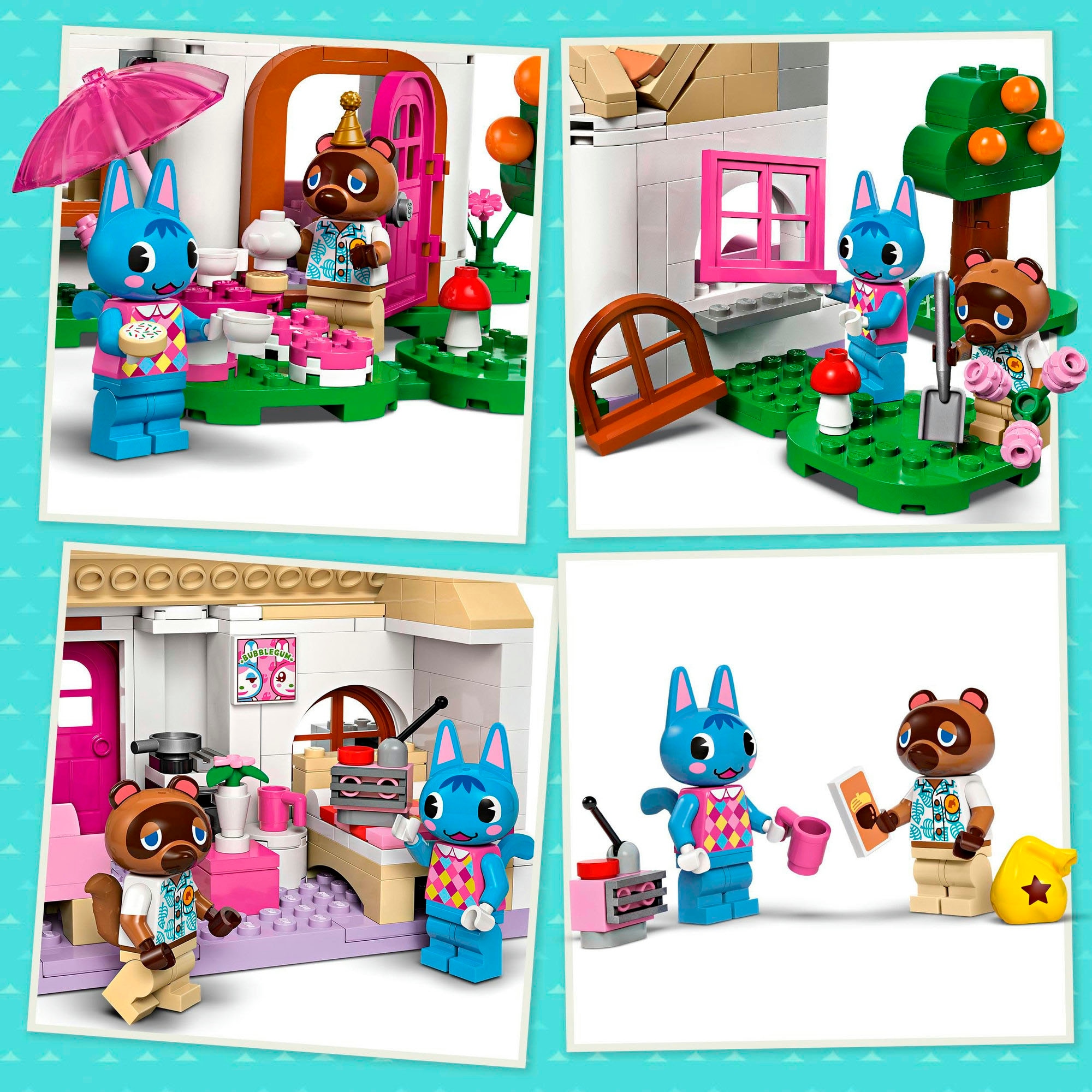 LEGO® Konstruktionsspielsteine »Nooks Laden und Sophies Haus (77050), LEGO® Animal Crossing«, (535 St.), Made in Europe