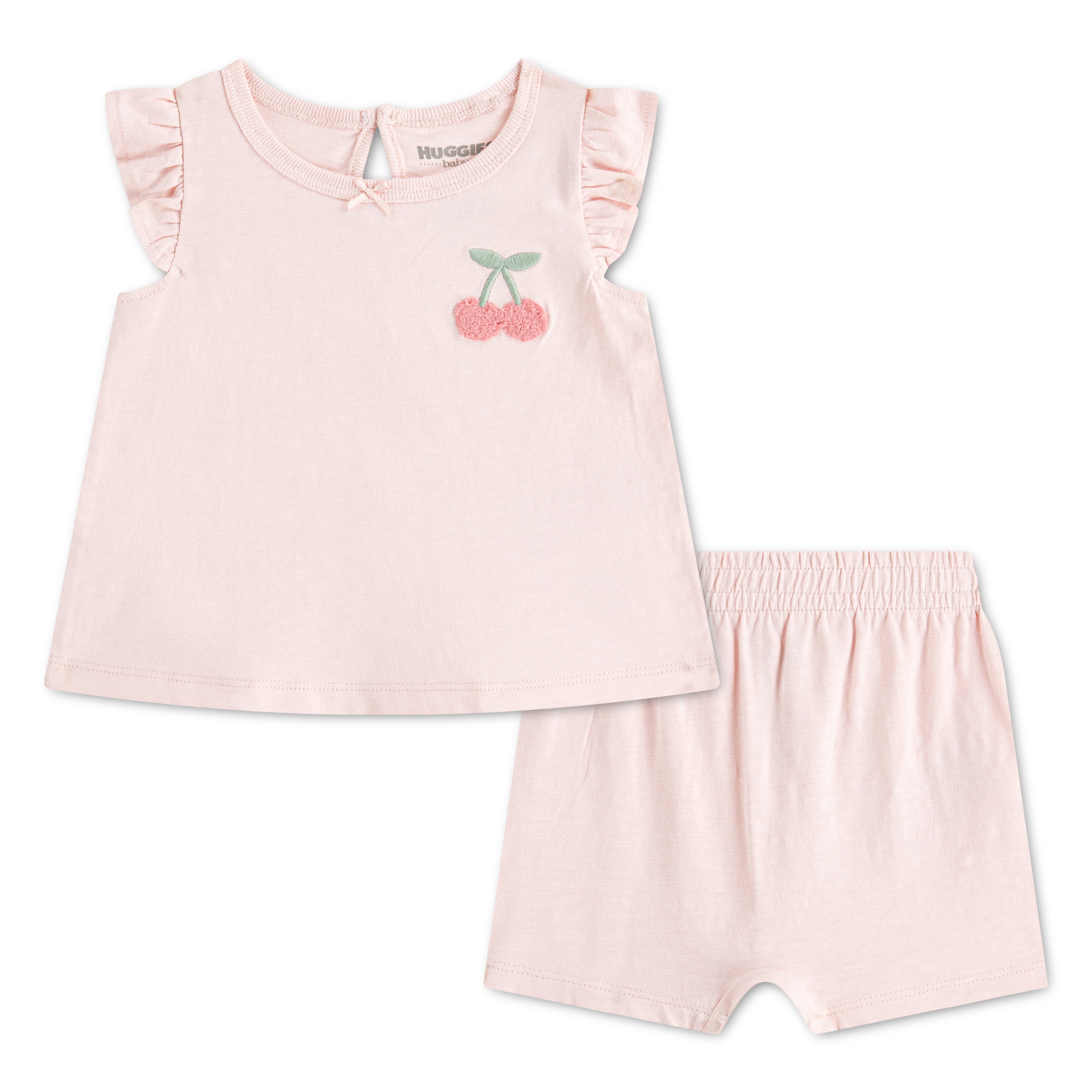 HUGGIES babywear Bluse & Shorts »HUGG 2PC SETS« Set, 2 mit Stickerei