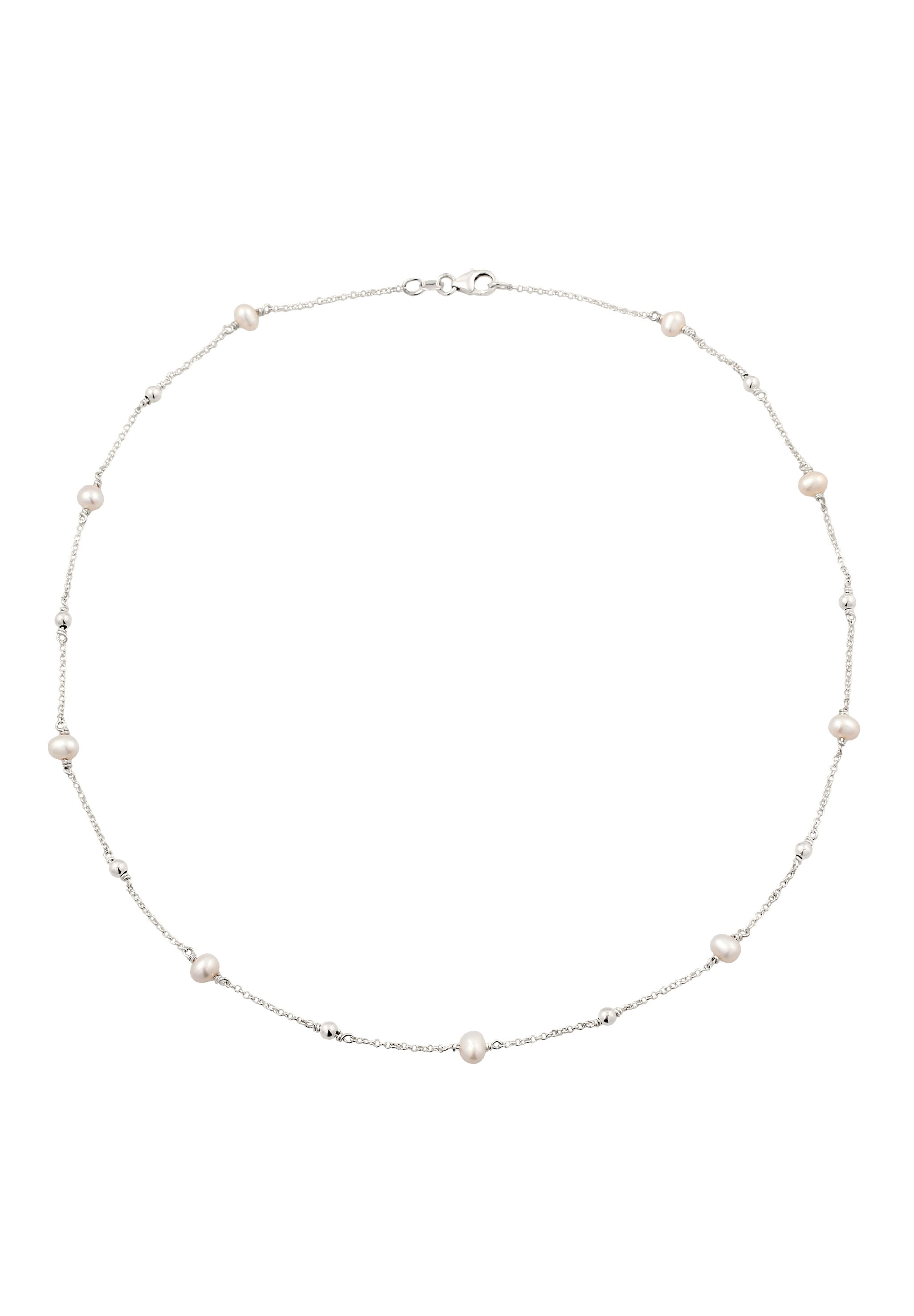 Elli Silberkette »Halskette Süßwasserzuchtperlen 925 Sterling Silber«