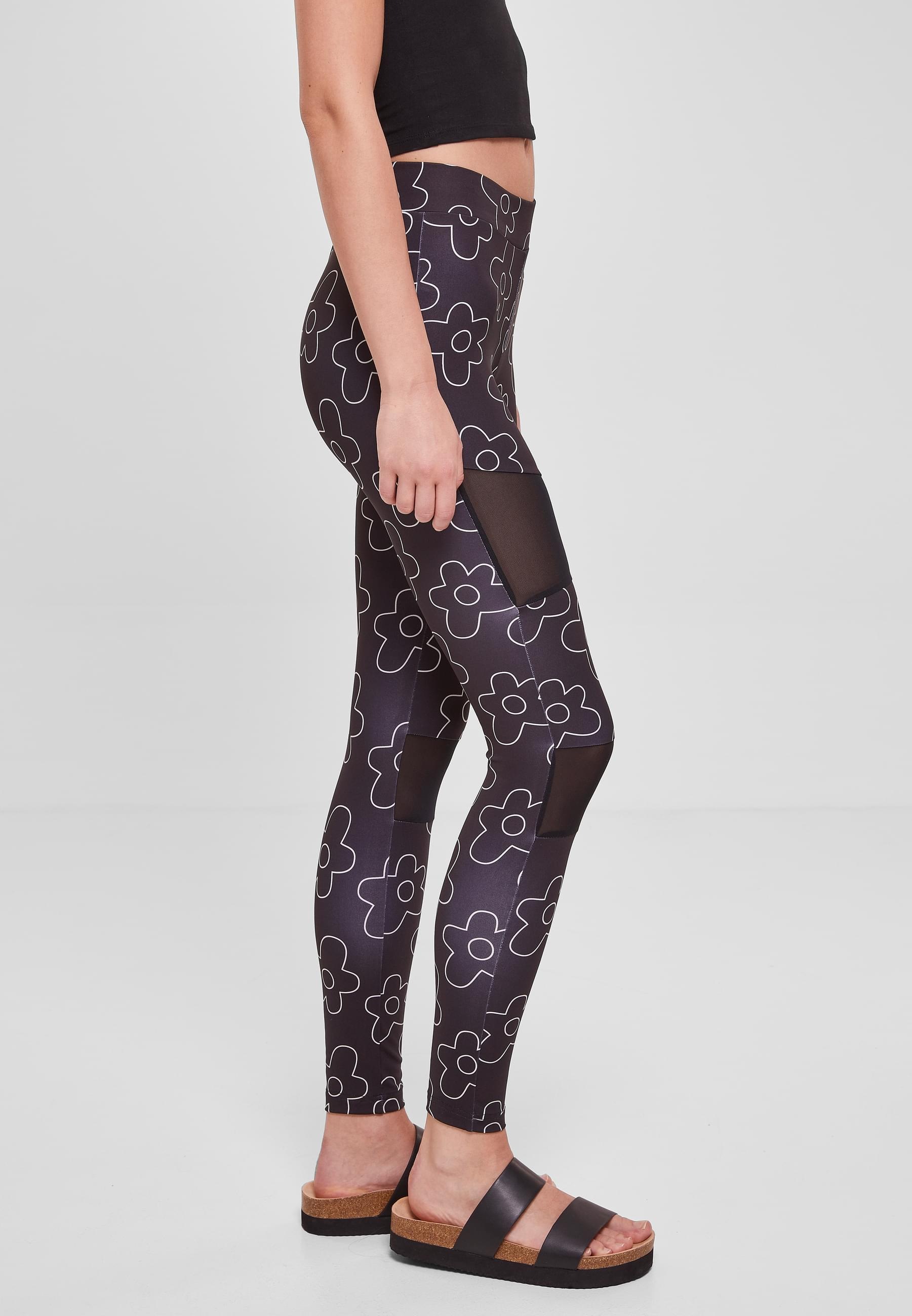 URBAN CLASSICS Leggings »Urban Classics Damen Ladies Tech Mesh AOP Leggings«, (1 tlg.)