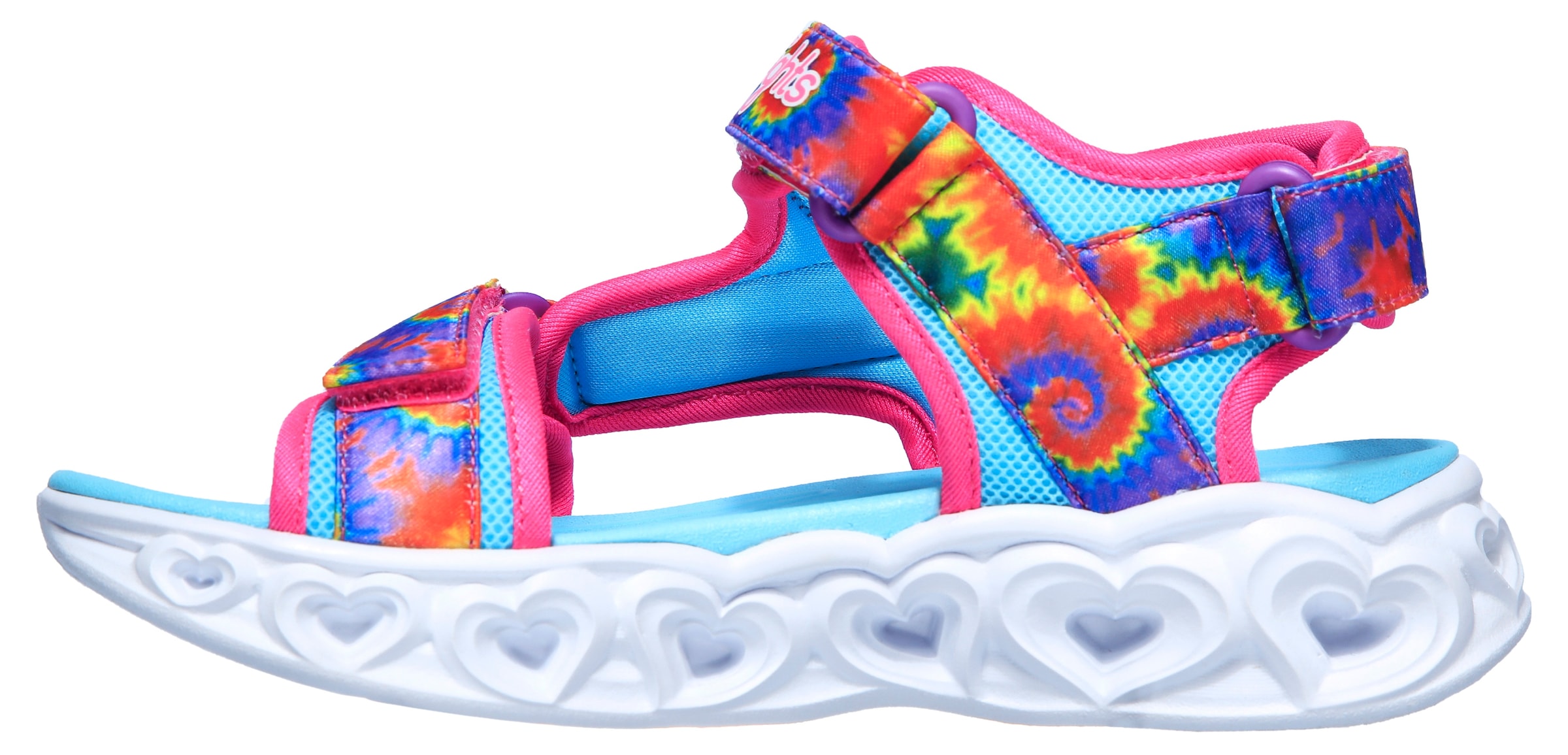 Skechers Kids Sandale »HEART LIGHTS SANDAL«, Sommerschuh, Klettschuh, Sandalette, mit Batik-Print