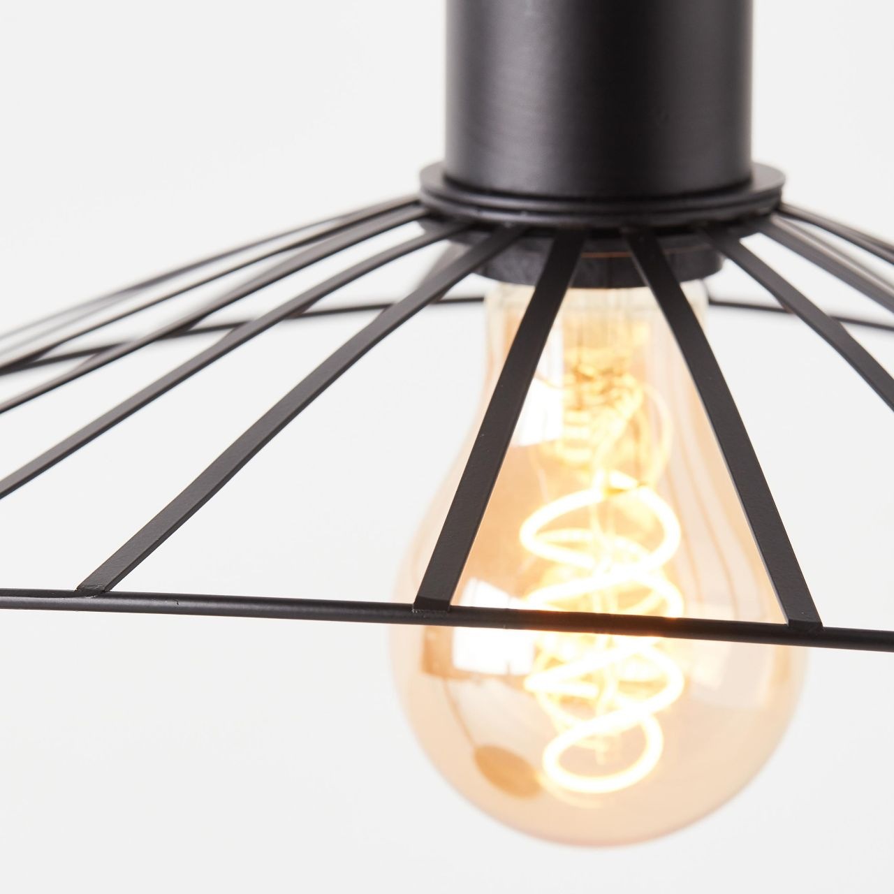 Brilliant Tischleuchte »Leika«, 1 flammig, Leuchtmittel E27 | ohne Leuchtmittel, im Retro-Look, 45,5 cm Höhe, E27, Metall, schwarz matt