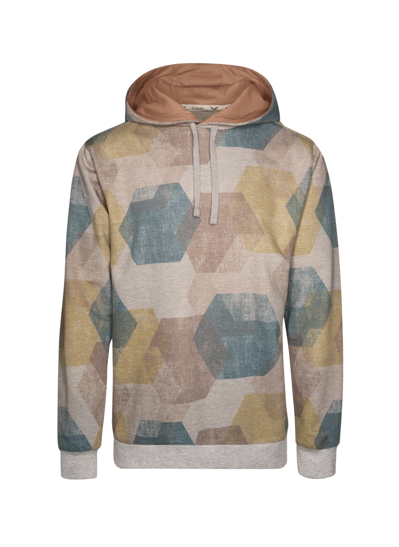 Trigema Sweatshirt »TRIGEMA Hoodie mit modischem Allover-Print«