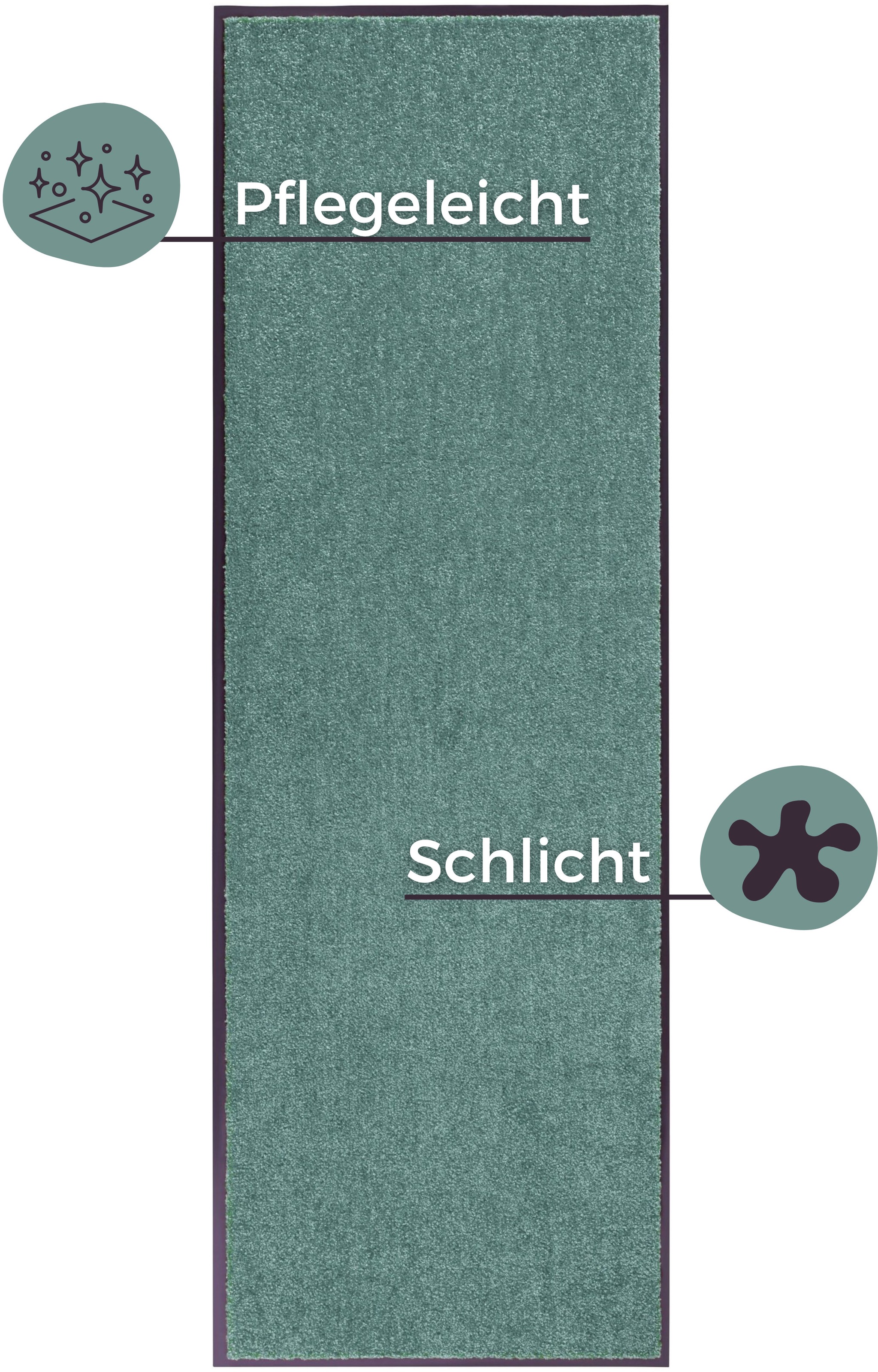 my home Fußmatte »Clean & Walk«, rechteckig, 7 mm Höhe, Schmutzfangmatte, Türmatte, In- und Outdoor, Teppich, Läufer, waschbar