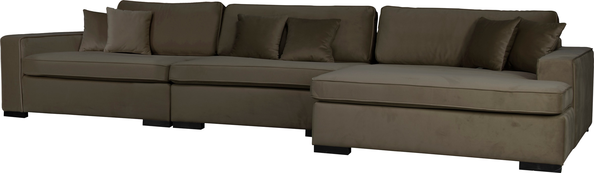 Home affaire Sofa-Eckelement »Skara XXL L-Form«, Lounge-Sofa XXL mit Federkern-Polsterung, in vielen Bezugsvarianten
