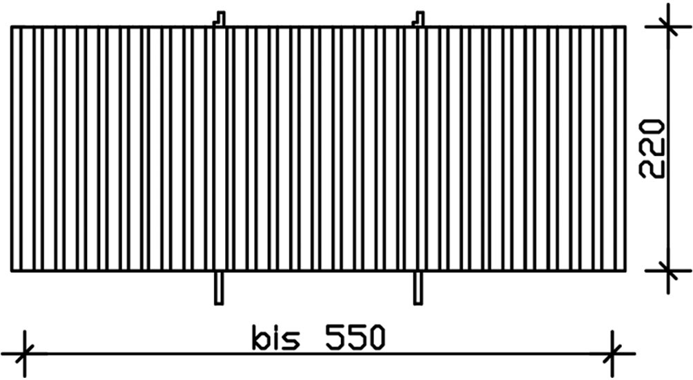 Skanholz Carport-Rückwand, aus Deckeschalung 20x120mm