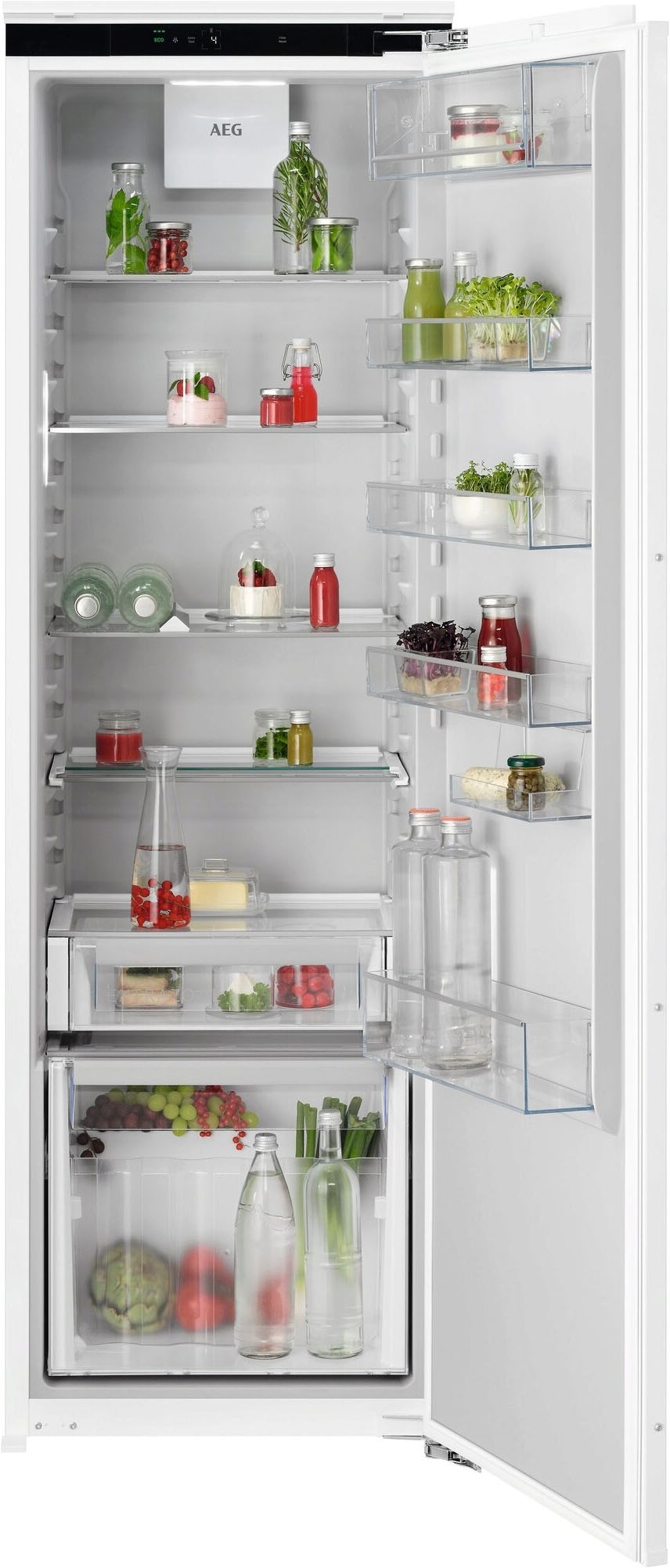 AEG Einbaukühlschrank "TK6DS181DC 923584343", Rechtsanschlag, wechselbar, silber, Kühlschränke, DynamicAir: Für gleichmäßige Kälteverteilung