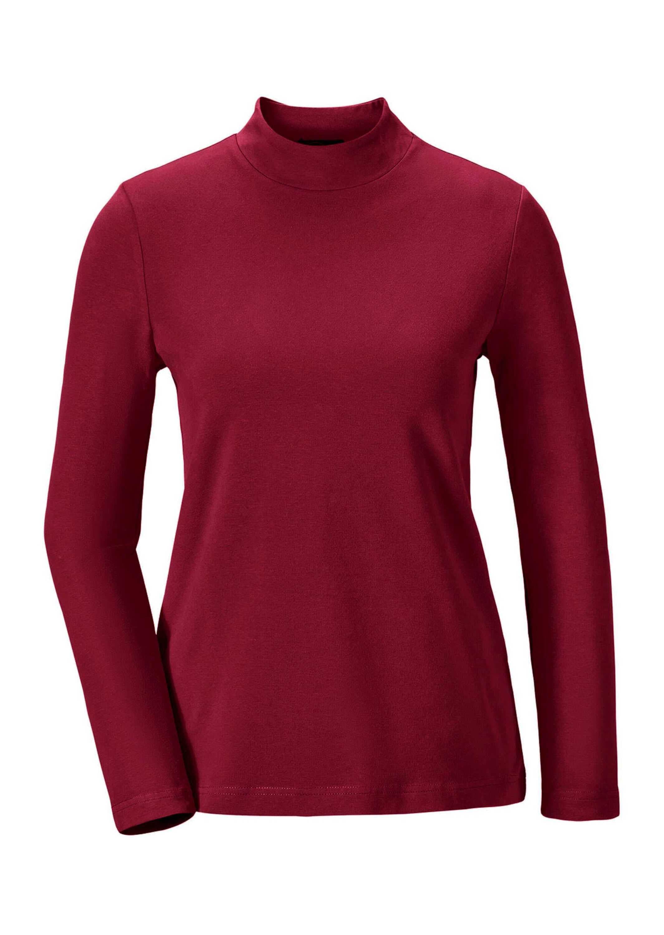 GOLDNER Longpullover "Stehkragenshirt mit Langarm" Ohne