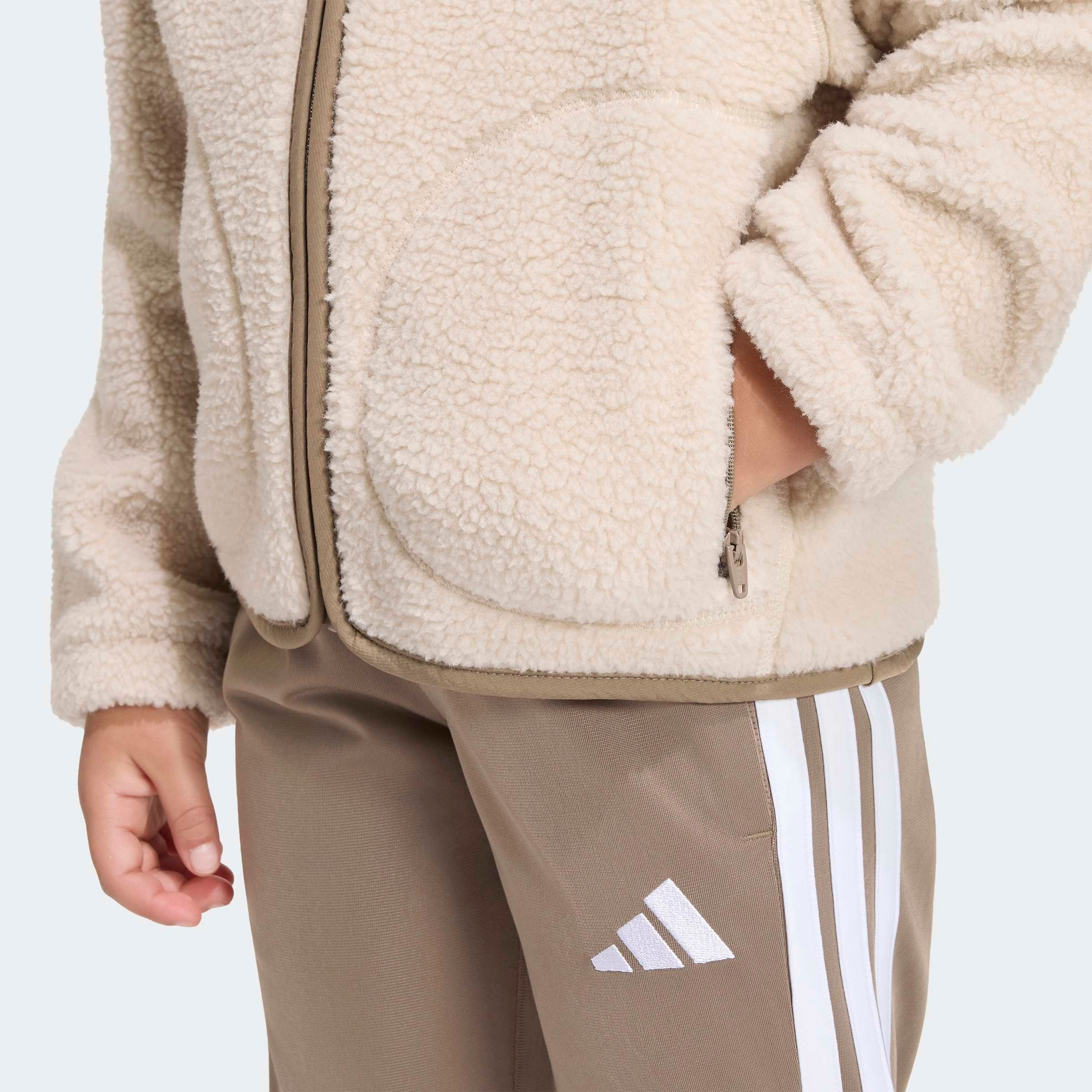 adidas Sportswear Outdoorjacke »ALPAKA SHERPA« für Kinder, mit Reißverschluss, aus Polyester, neutraler Schnitt
