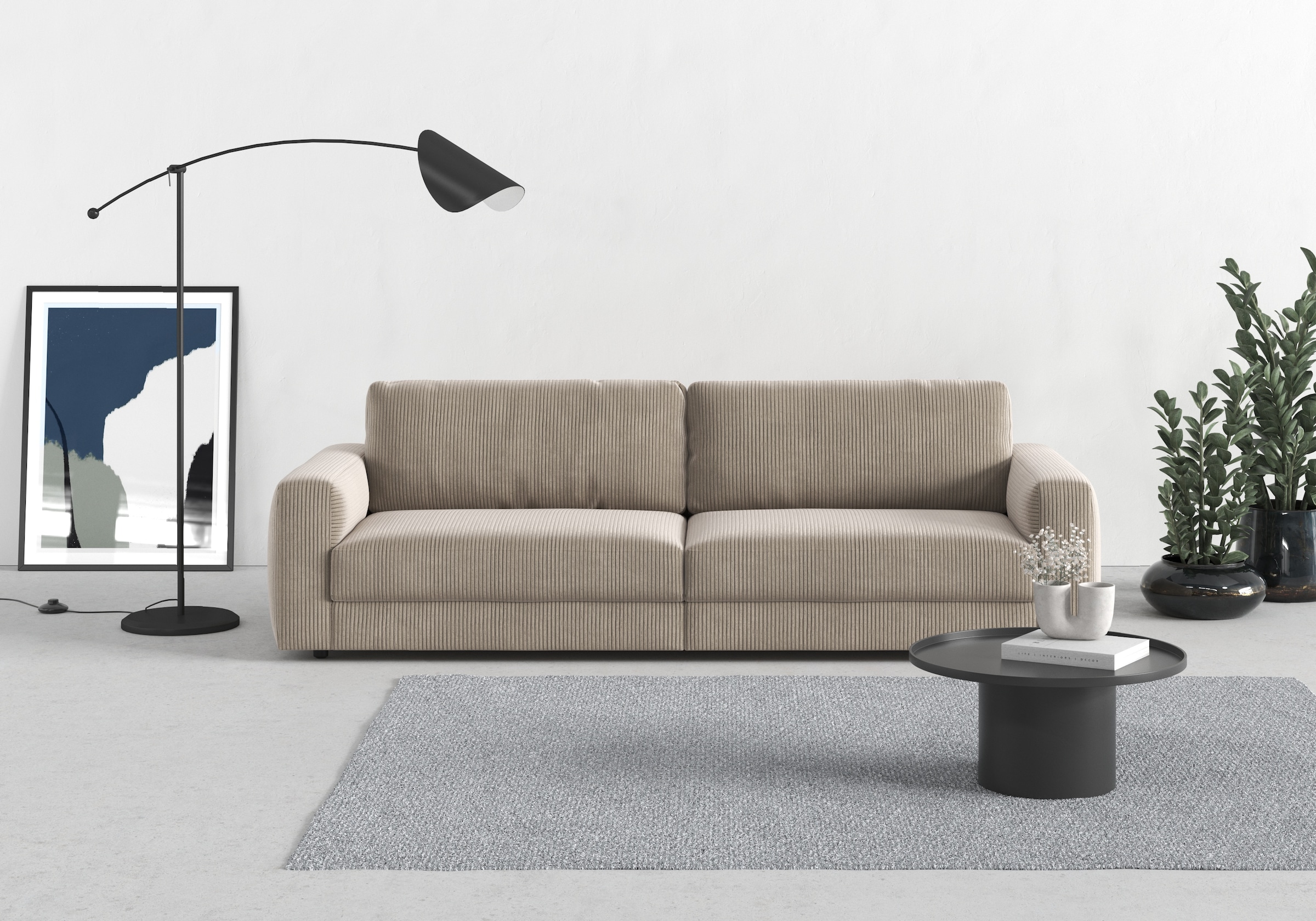 TRENDMANUFAKTUR Big-Sofa "Bourbon" extra tiefe Sitzfläche, wahlweise mit Si günstig online kaufen