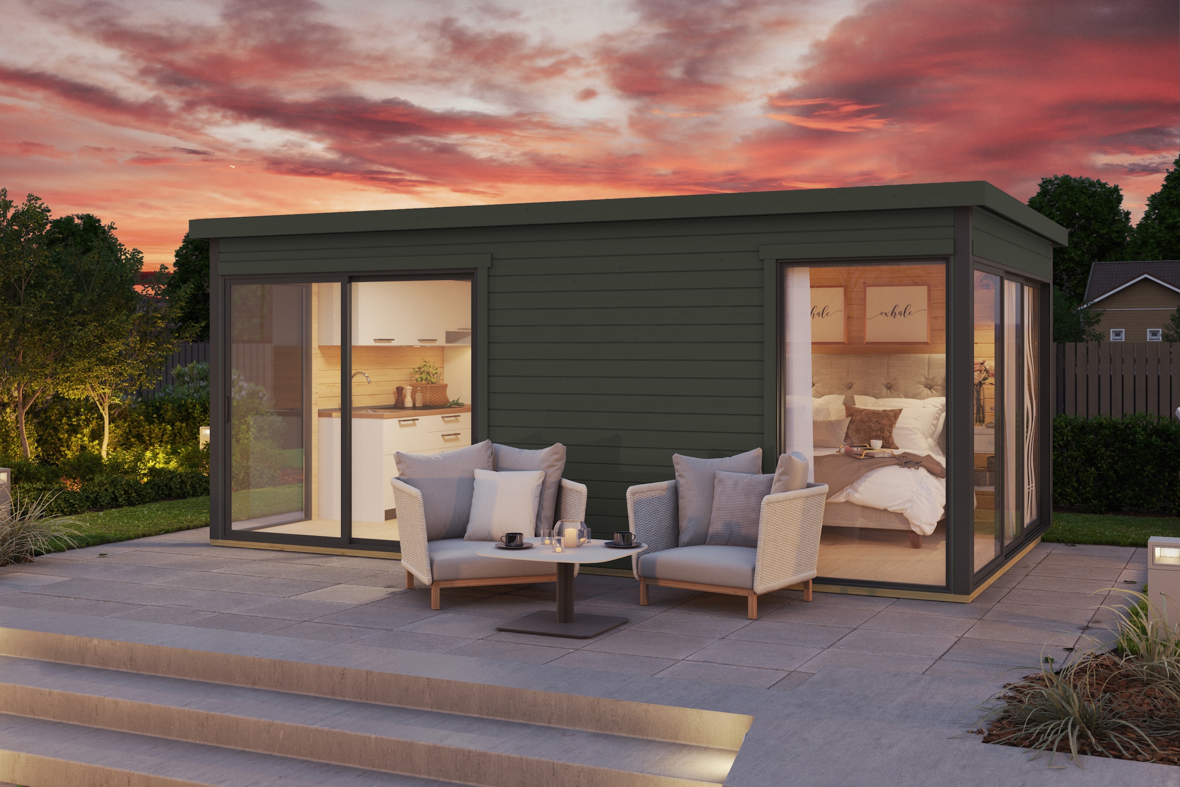 Nordic Holz Gartenhaus "DOMEO 3" günstig online kaufen
