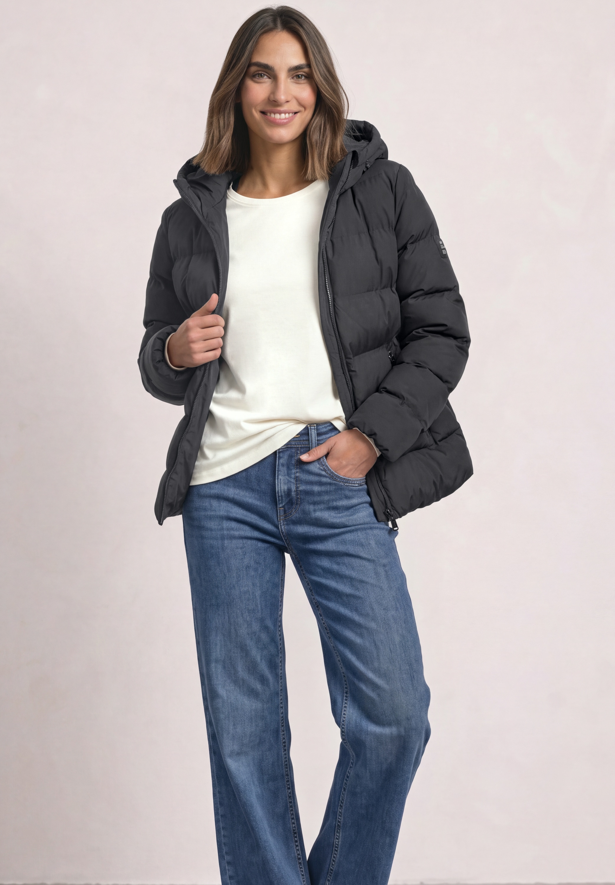STREET ONE Steppjacke mit Kapuze mit Kapuze