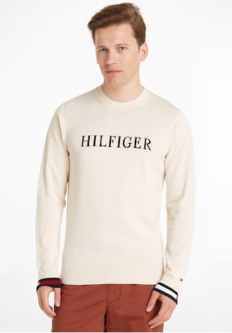 TOMMY HILFIGER Megztinis apvalia iškirpte »HILFIGER F...