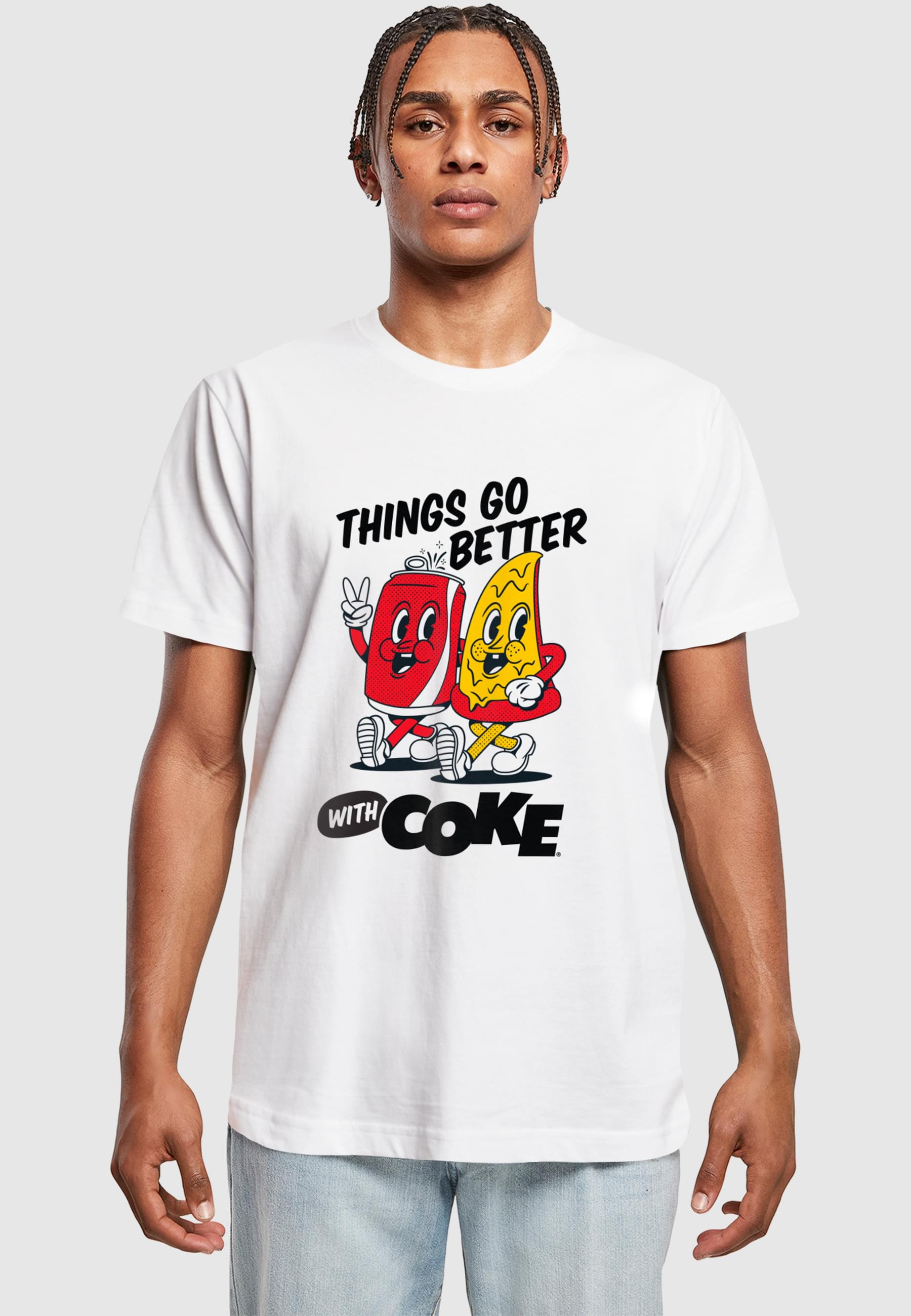 Thumbnail - Merchcode T-Shirt "Merchcode Things Go Better with Coke", (1 tlg.)
