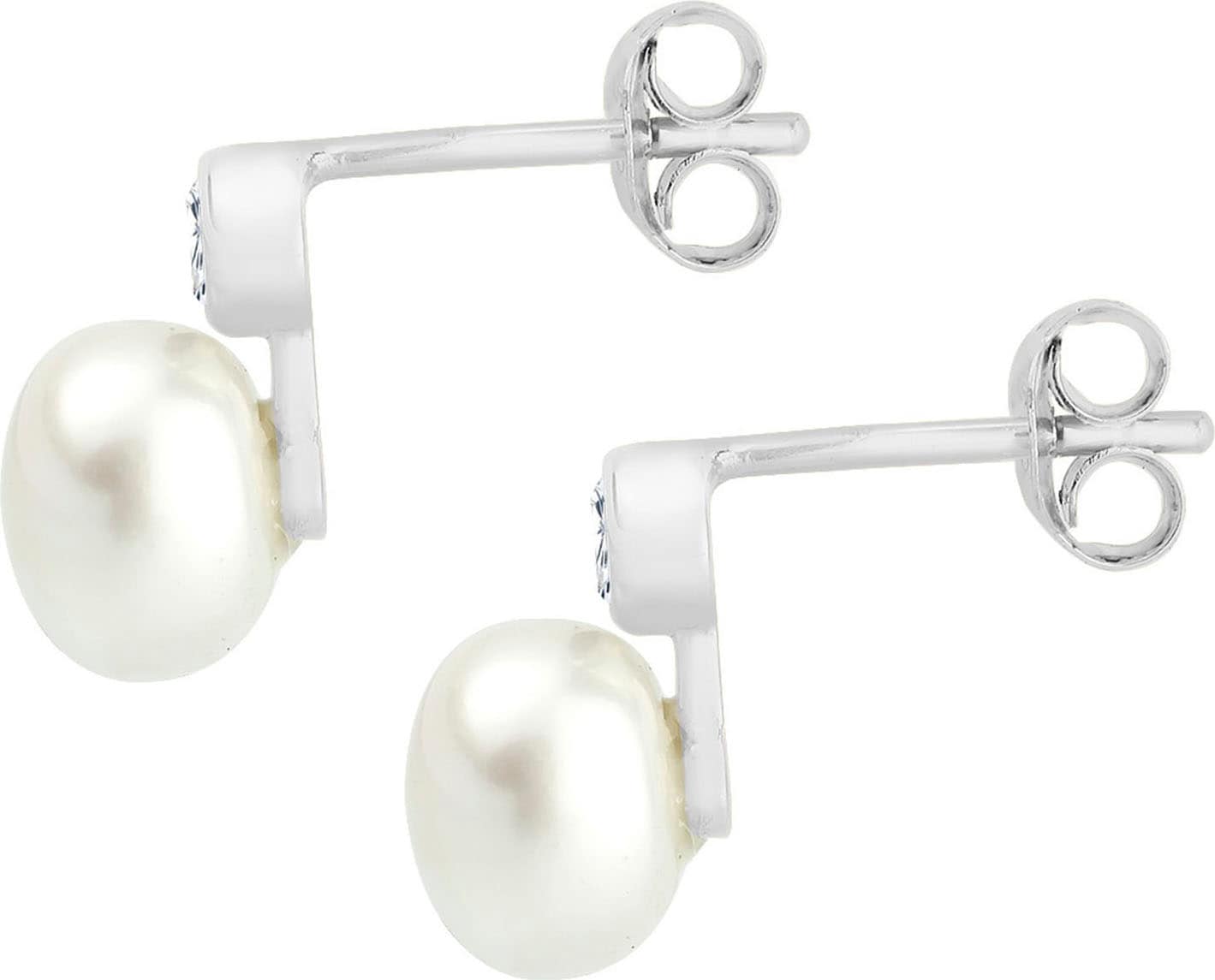 Elli Paar Ohrstecker »Schmuck Geschenk Silber 925 Ohrringe, 0306782013«, mit Zirkonia (synth.) - mit Süßwasserzuchtperle