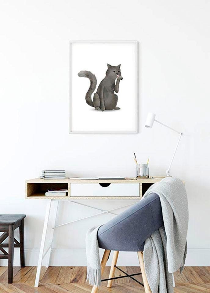 Komar Bild »Cute Animal Cat«, Tiere, (1 St.), Wandbild zur Dekoration - ohne Rahmen