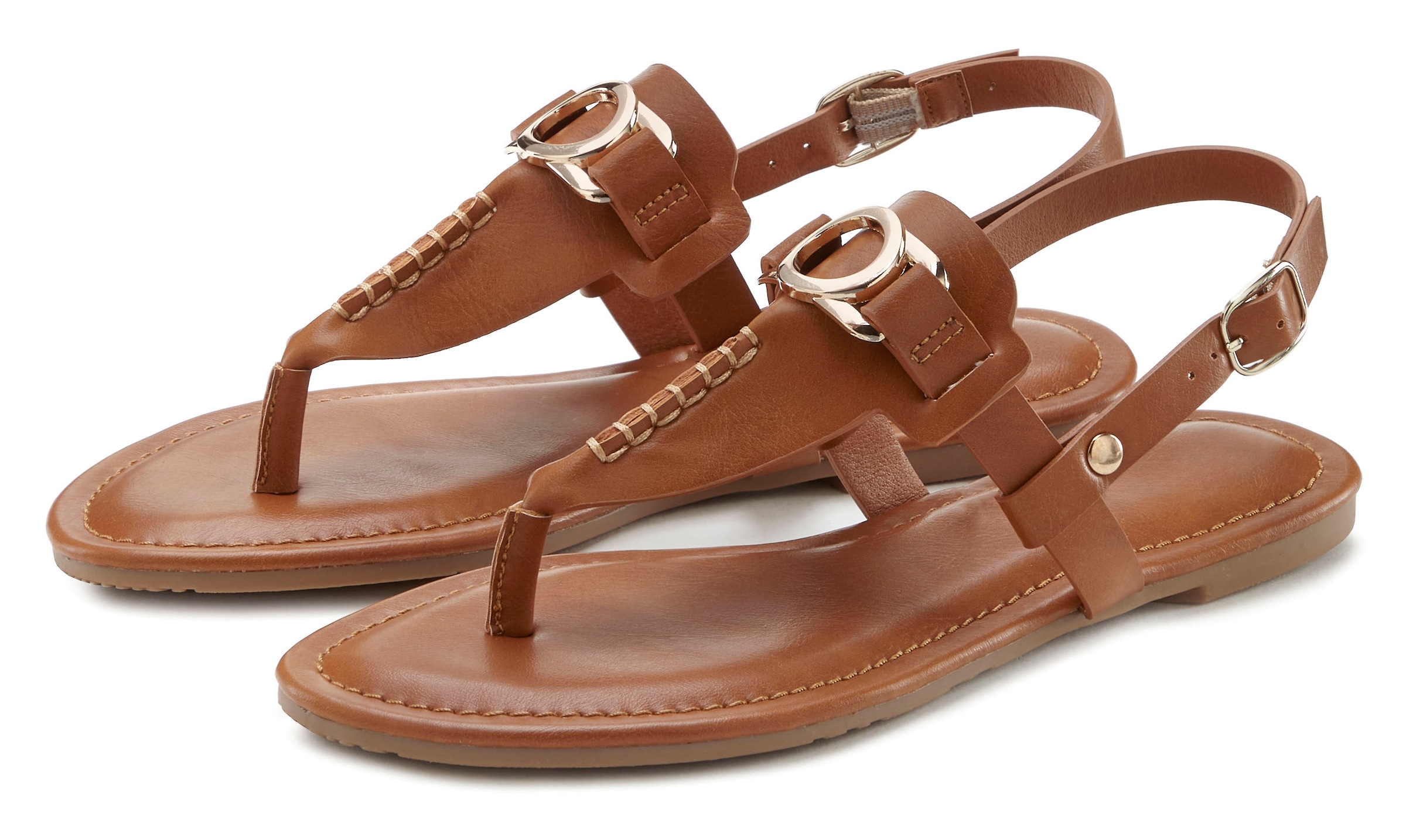 Vivance Zehentrenner "Sommerschuh," Sandale, Pantolette mit Schmuckelement günstig online kaufen