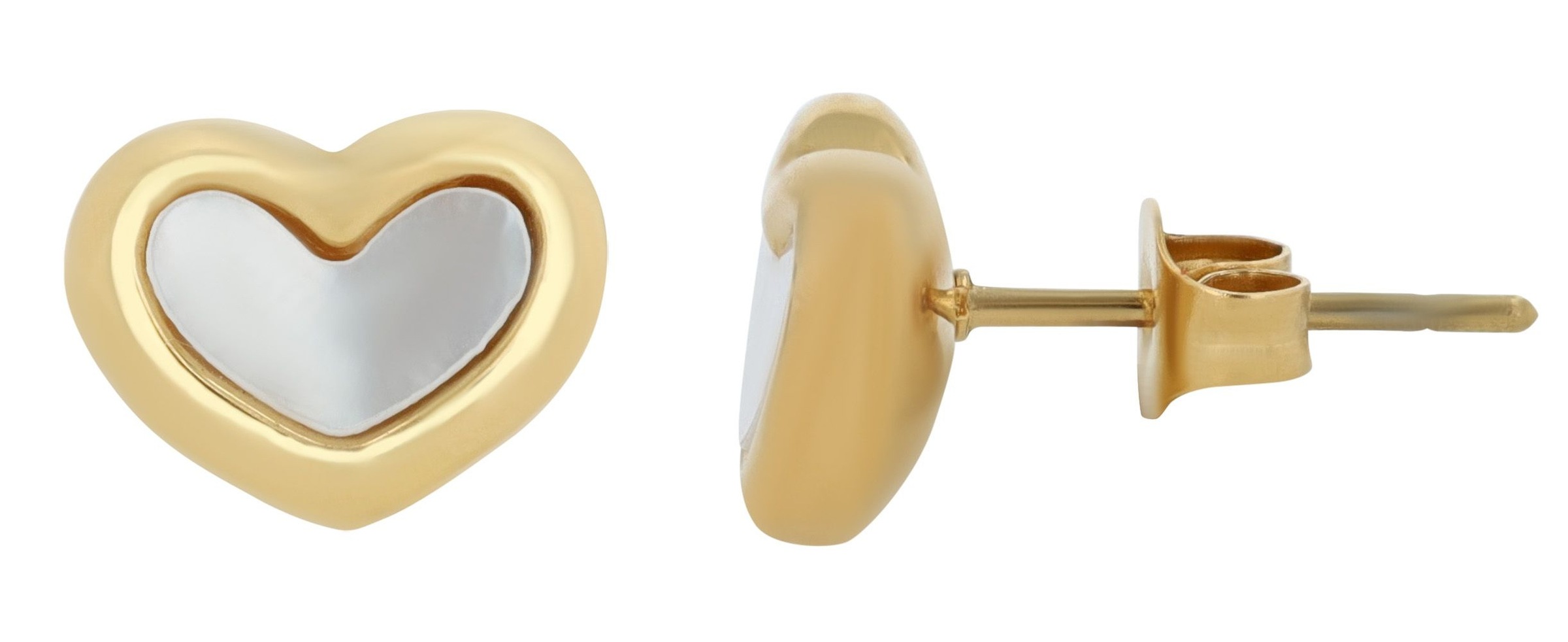 Adelia´s Paar Ohrhänger »Damen Ohrringe – Ohrstecker Herz aus Edelstahl mit Perlmutt« Ein kleines Geschenk mit großer Wirkung