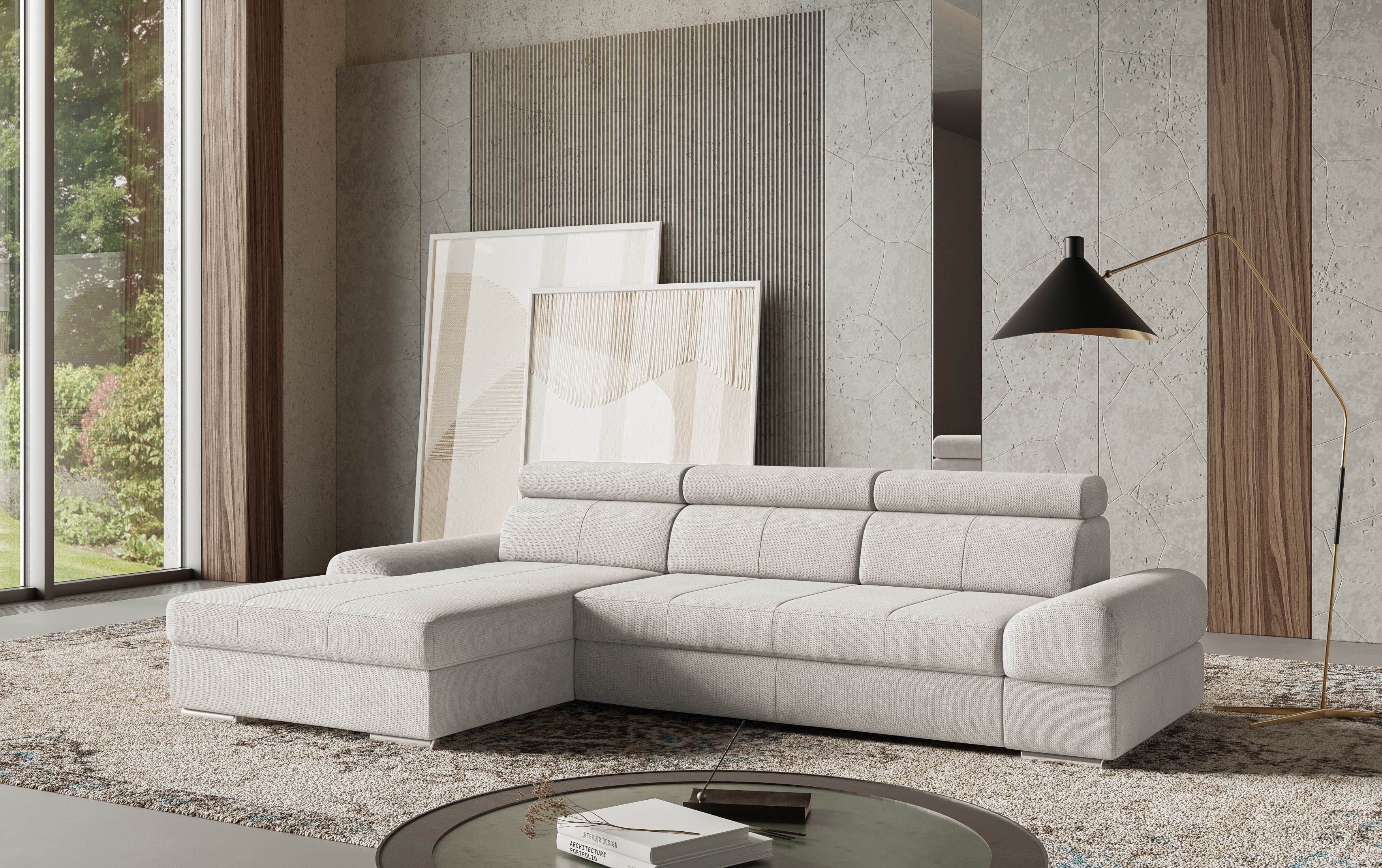 sit&more Ecksofa "Broadway L-Form" inklusive Kopfteilverstellung, wahlweise mit Schlaffunktion
