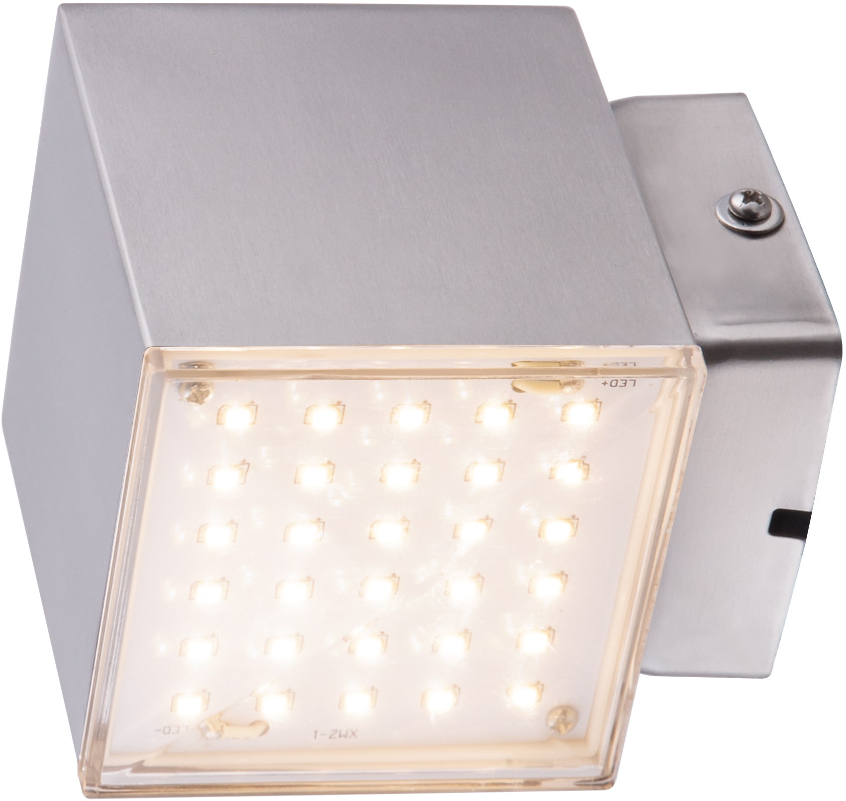 HEITRONIC LED Wandlampe,Außenlampe,indirekter unten,aus 2«, nach Wandleuchte »Kubus BAUR Lichtaustritt | Edelstahl