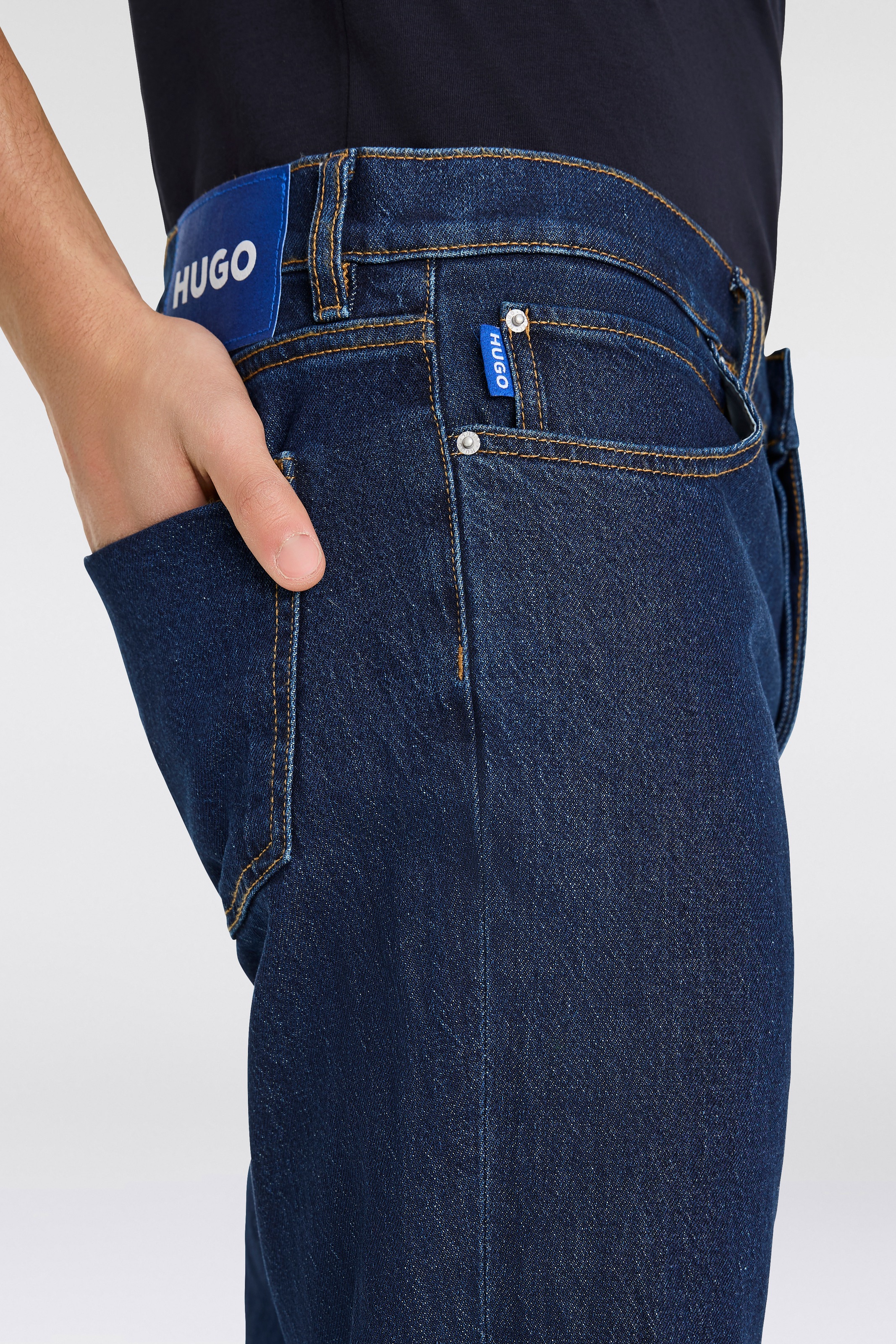 Thumbnail - HUGO Blue Tapered-fit-Jeans "Brody" mit Stone-washed-Finish