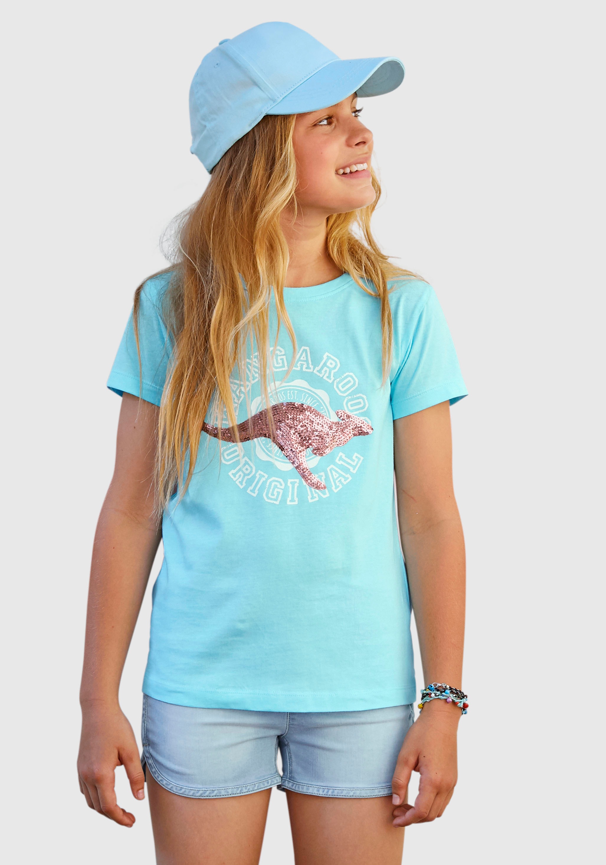 T-Shirt, KangaROOS mit bestellen BAUR online | Paillettenapplikation