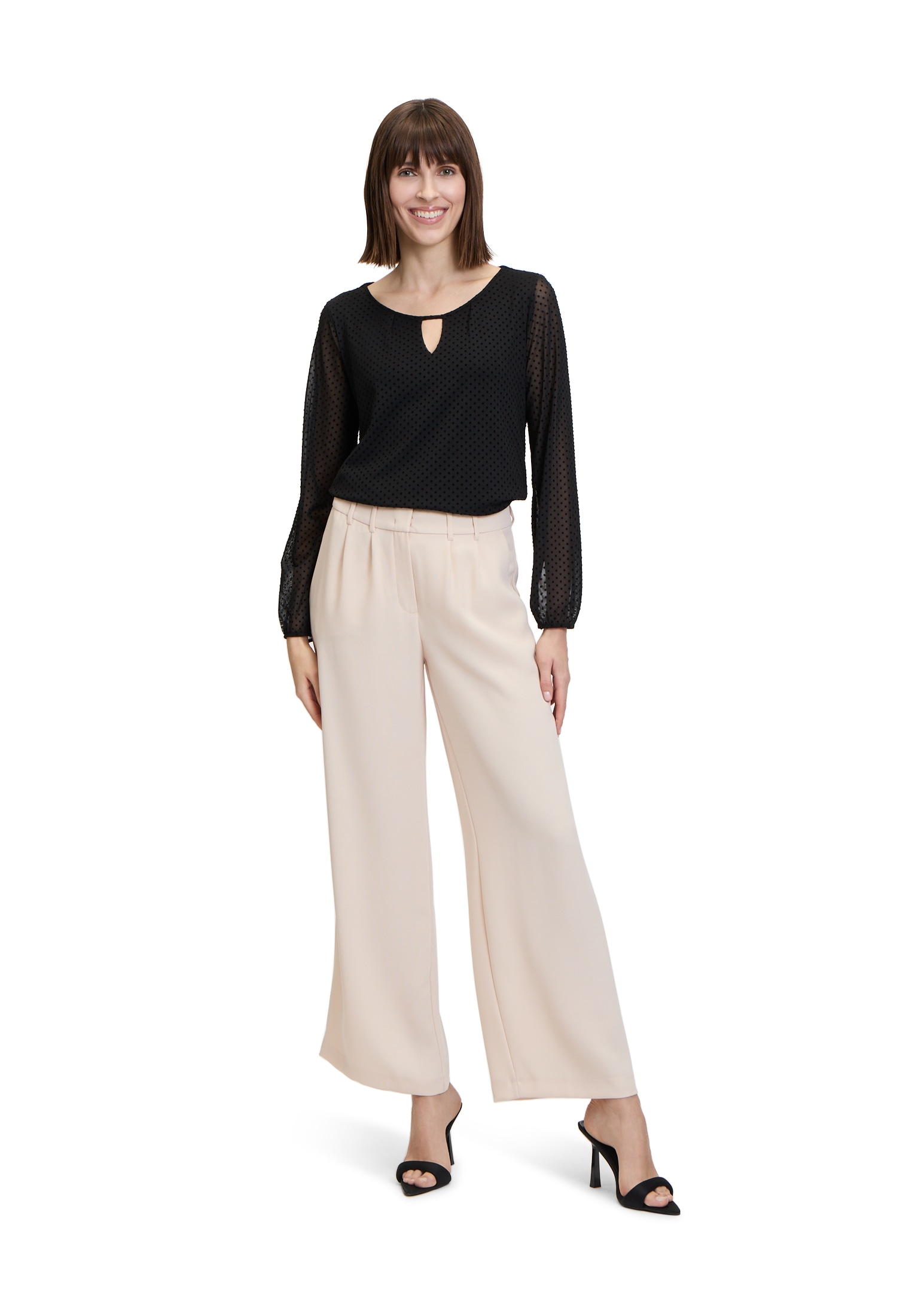Betty&Co Kurzarmshirt »Betty & Co Blusenshirt mit Raffung«, (1 tlg.), Muster
