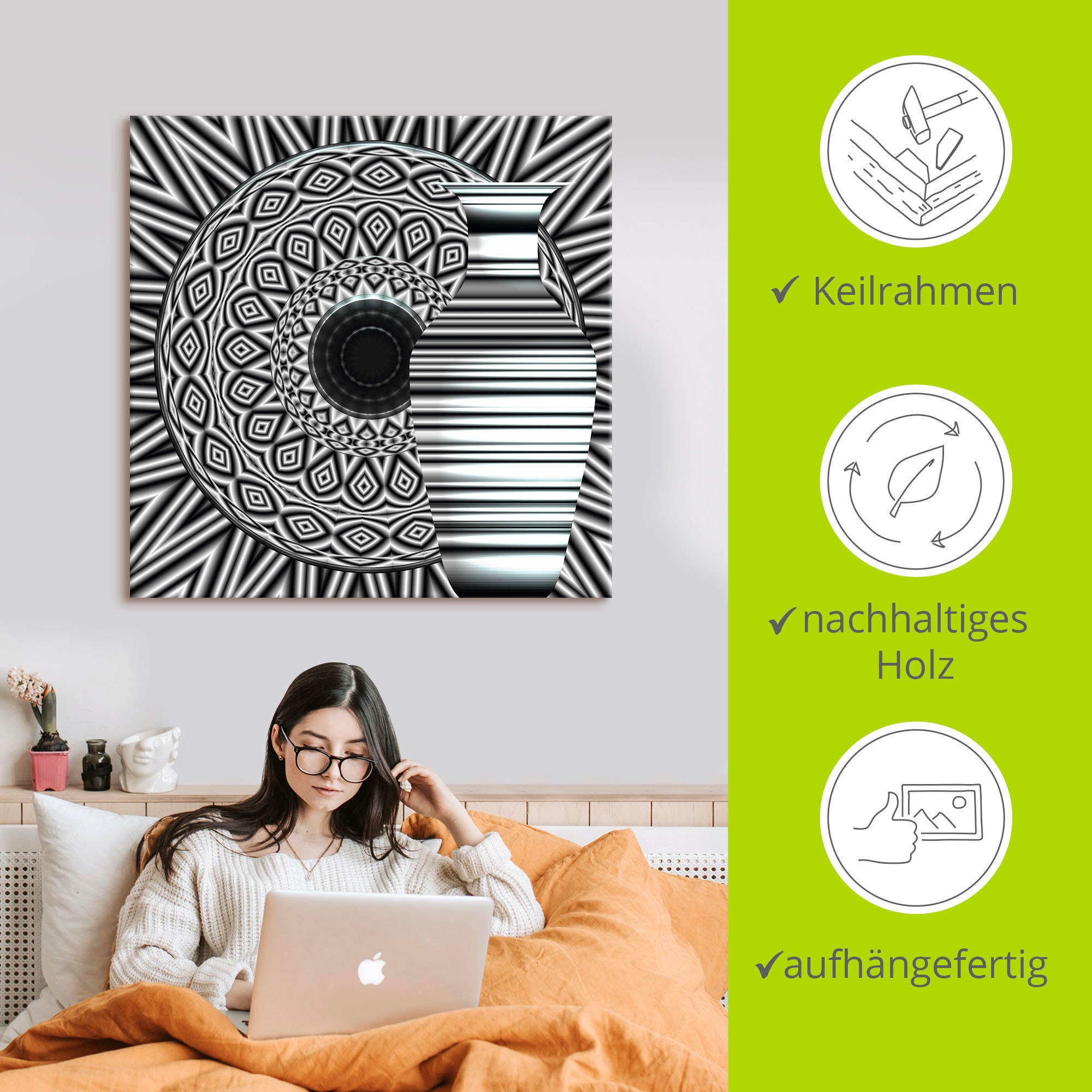 Artland Wandbild »Tajine und Karaffe«, Muster, (1 St.), als Alubild, Outdoorbild, Leinwandbild in verschied. Größen
