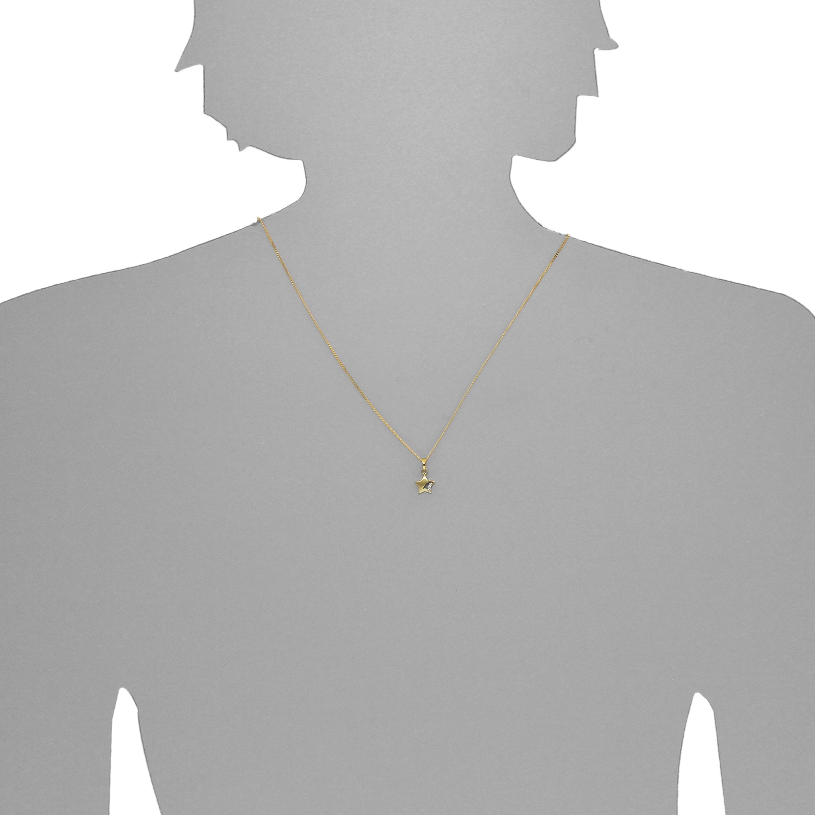 OSTSEE-SCHMUCK Kette und Anhänger Set »- Stern - Gold 333/000 - Zirkonia«