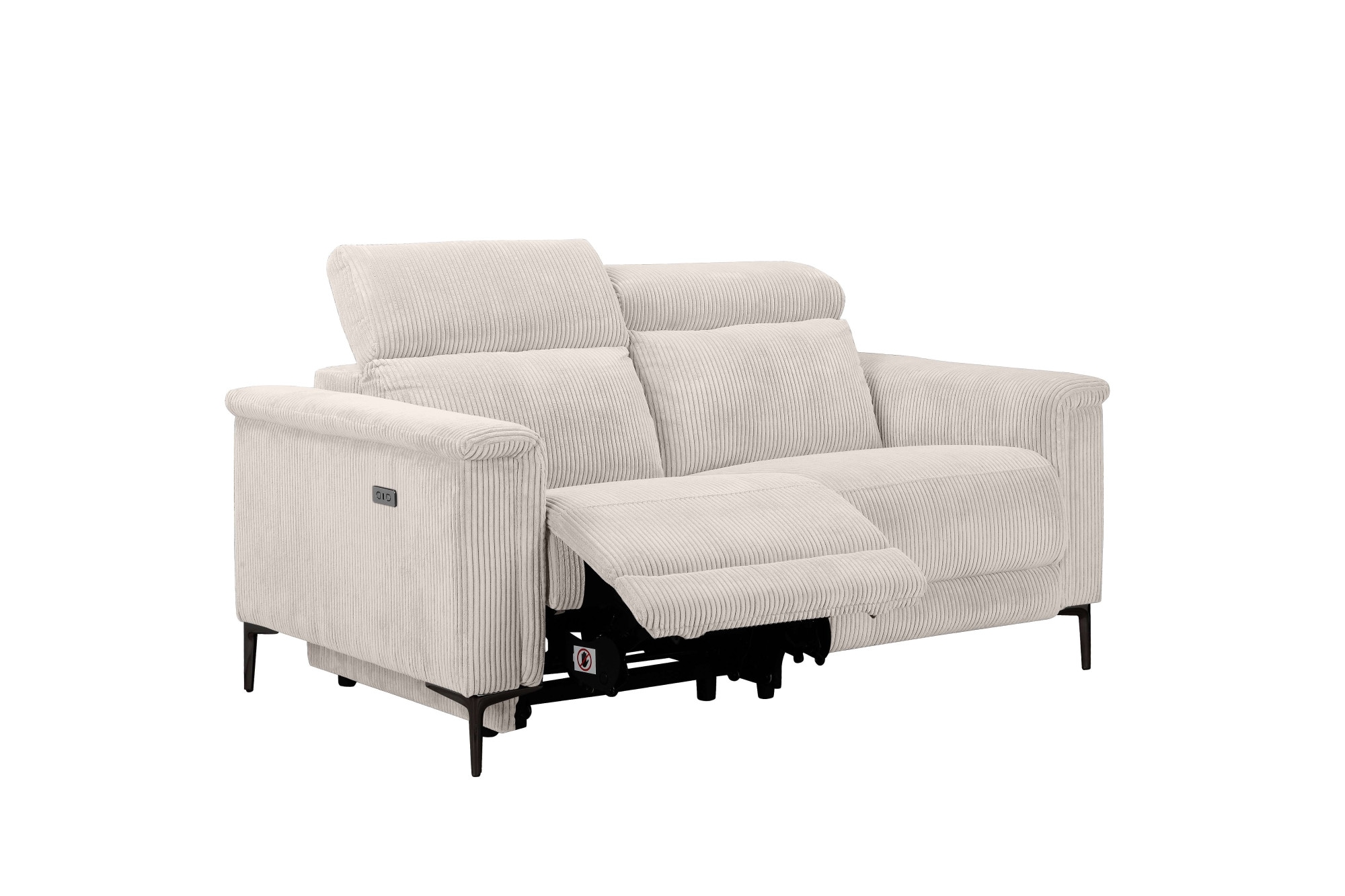 Places of Style 2-Sitzer »Lund in Cord, mit manueller o. elektrischer«, Relaxfunktion, USB-A, Kopfteilverstellung, Breite 160 cm