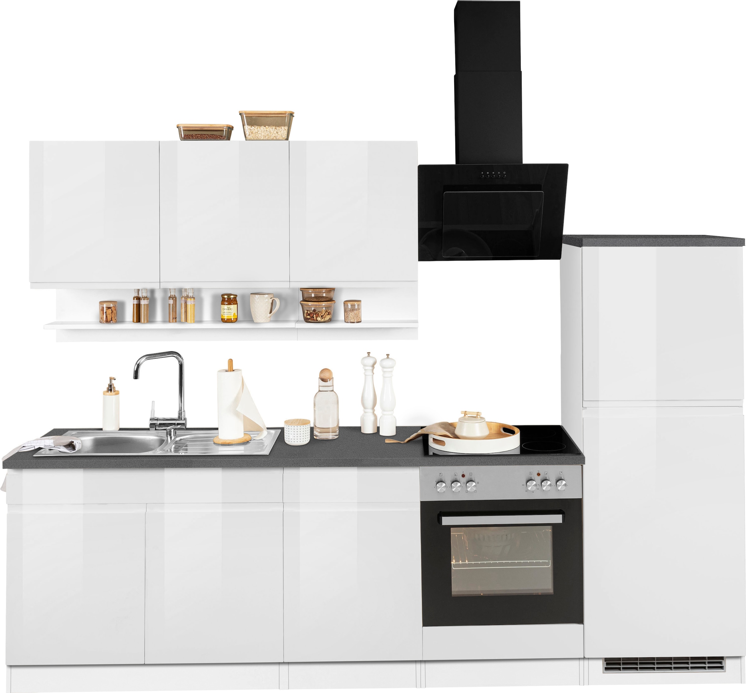 HELD MÖBEL Küchenzeile "Virginia", Breite 270 cm, wahlweise mit E-Geräten günstig online kaufen