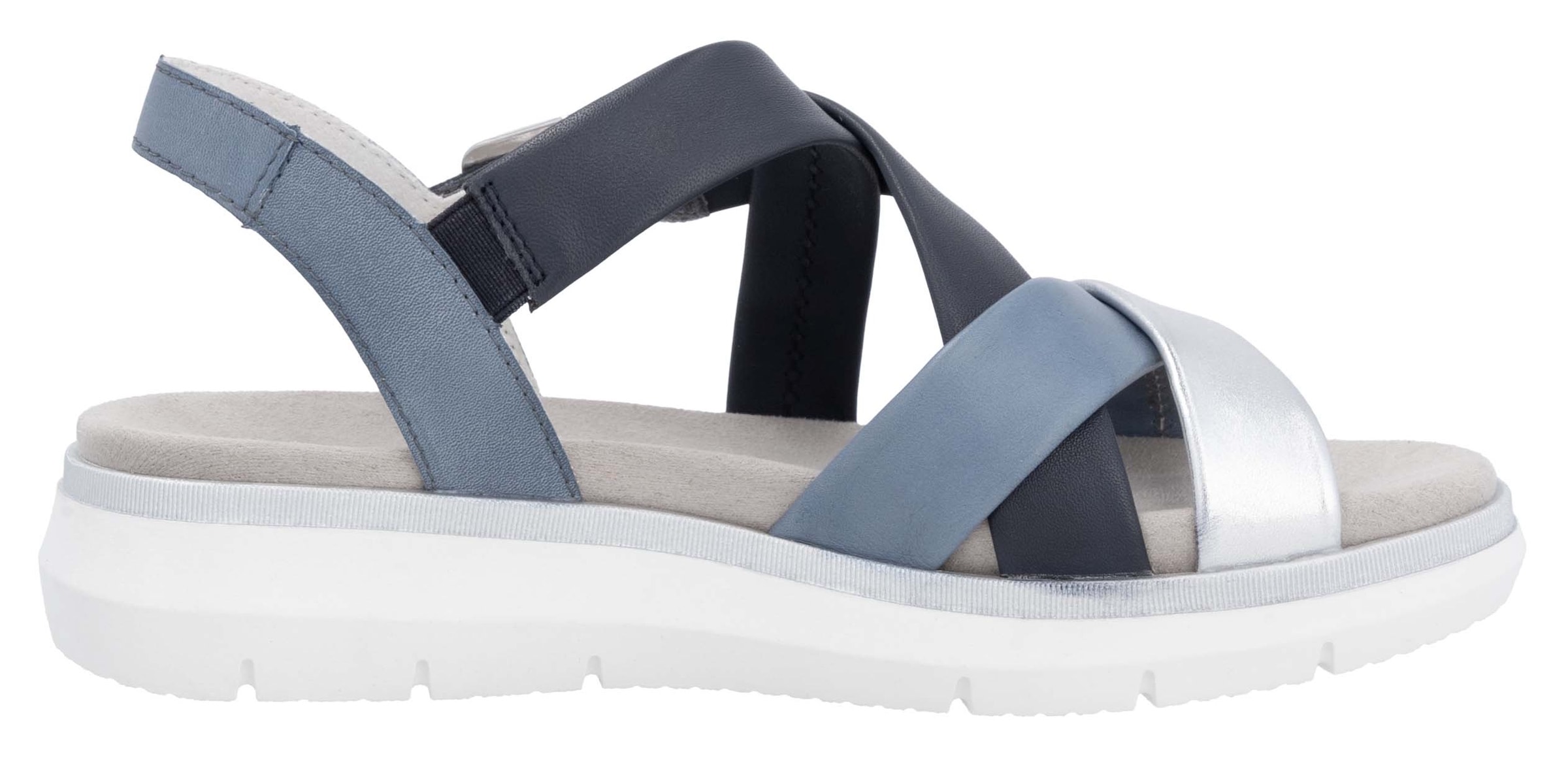 Remonte Riemchensandale »Elisabeth Hurley-Collection«, Keilabsatz, Sommerschuh, Sandalette mit Kreuzbandage