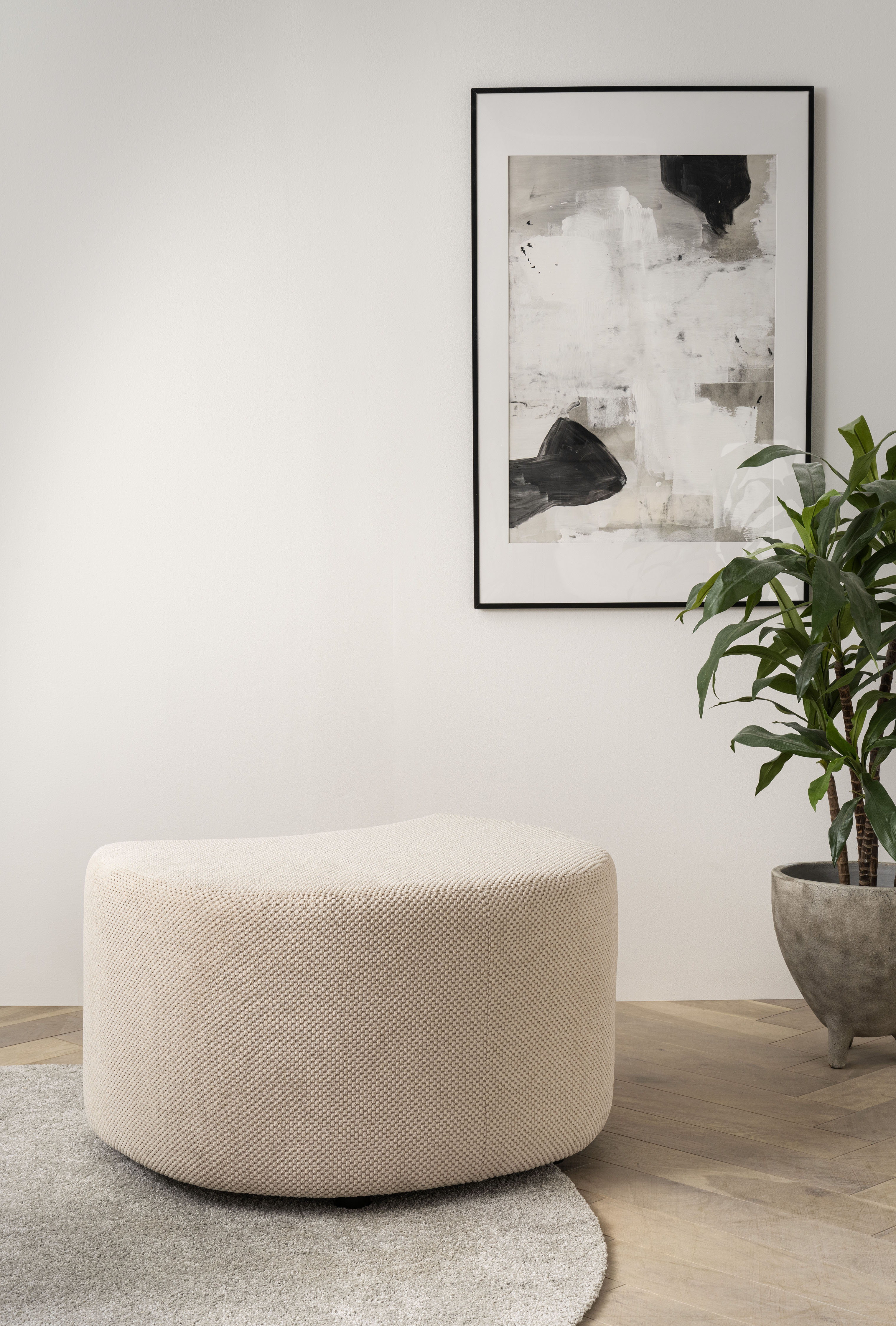Home affaire Hocker "MAISIE Webvelours, passende Ergänzung Big-Drehsessel" in 3 Farben