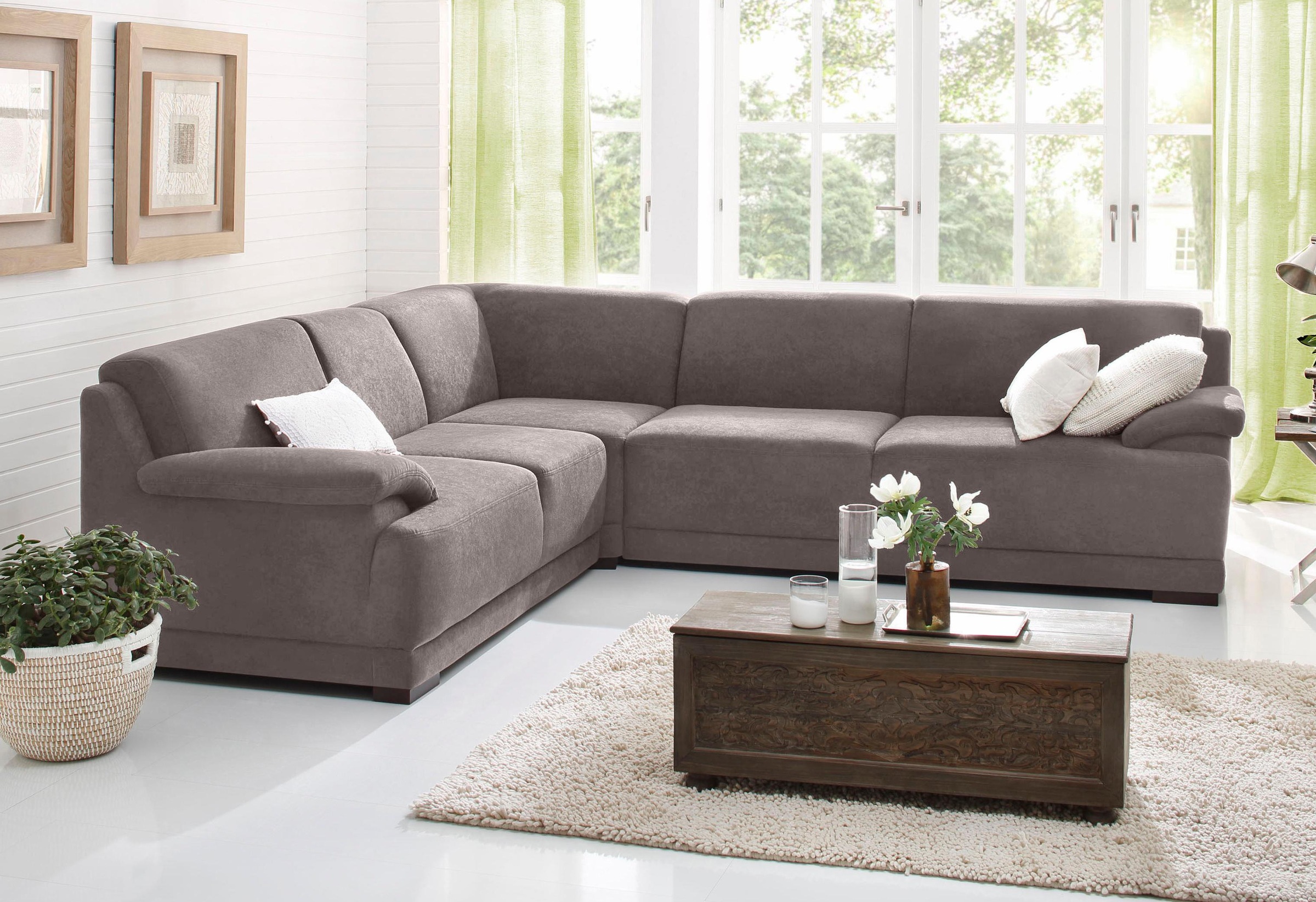 Home affaire Ecksofa "Telos mit Boxspring Unterfederung für hohen Komfort, günstig online kaufen