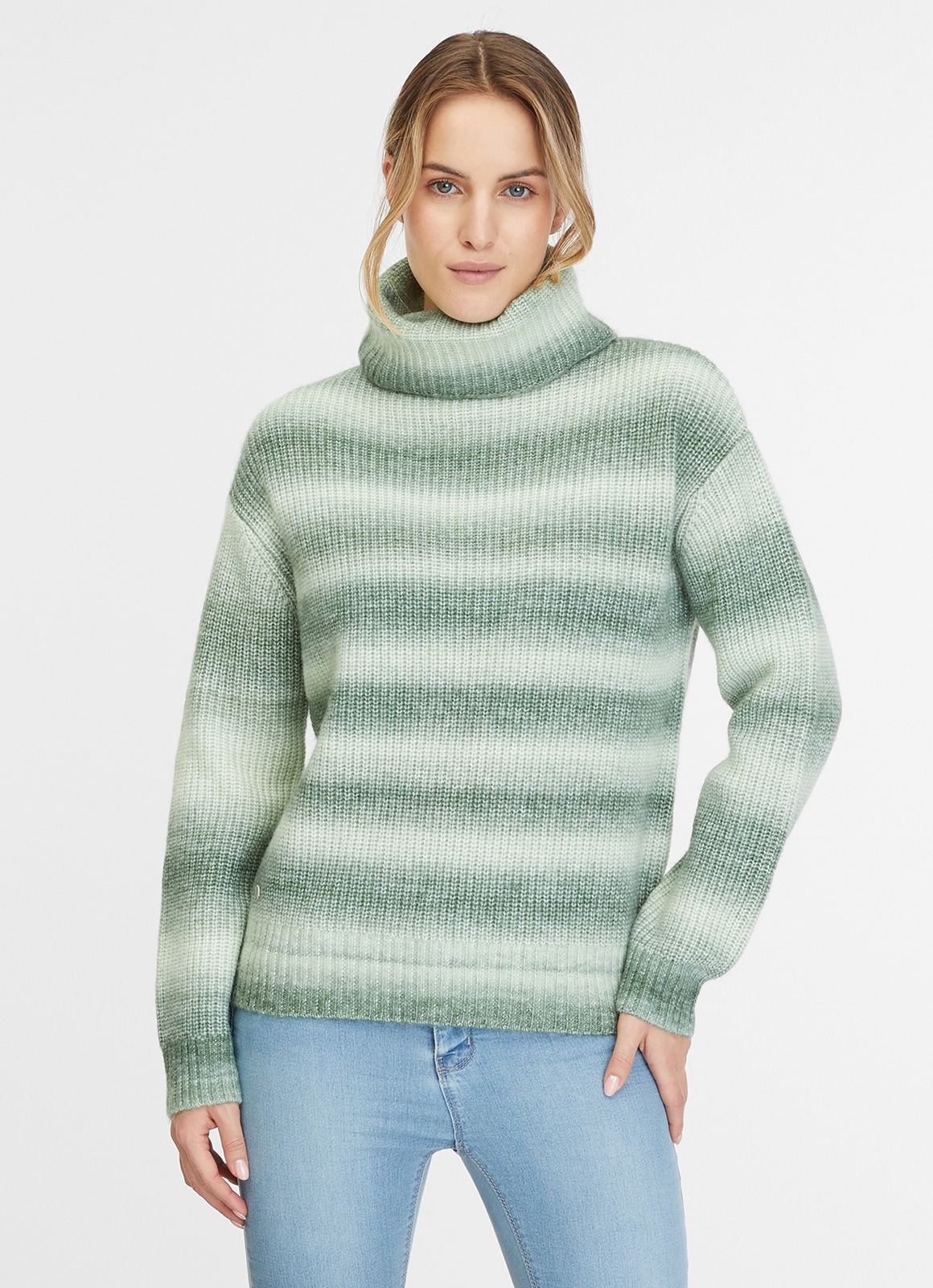 Ragwear Rollkragenpullover "SAFINA", mit bunt gestreiftem Strickmuster