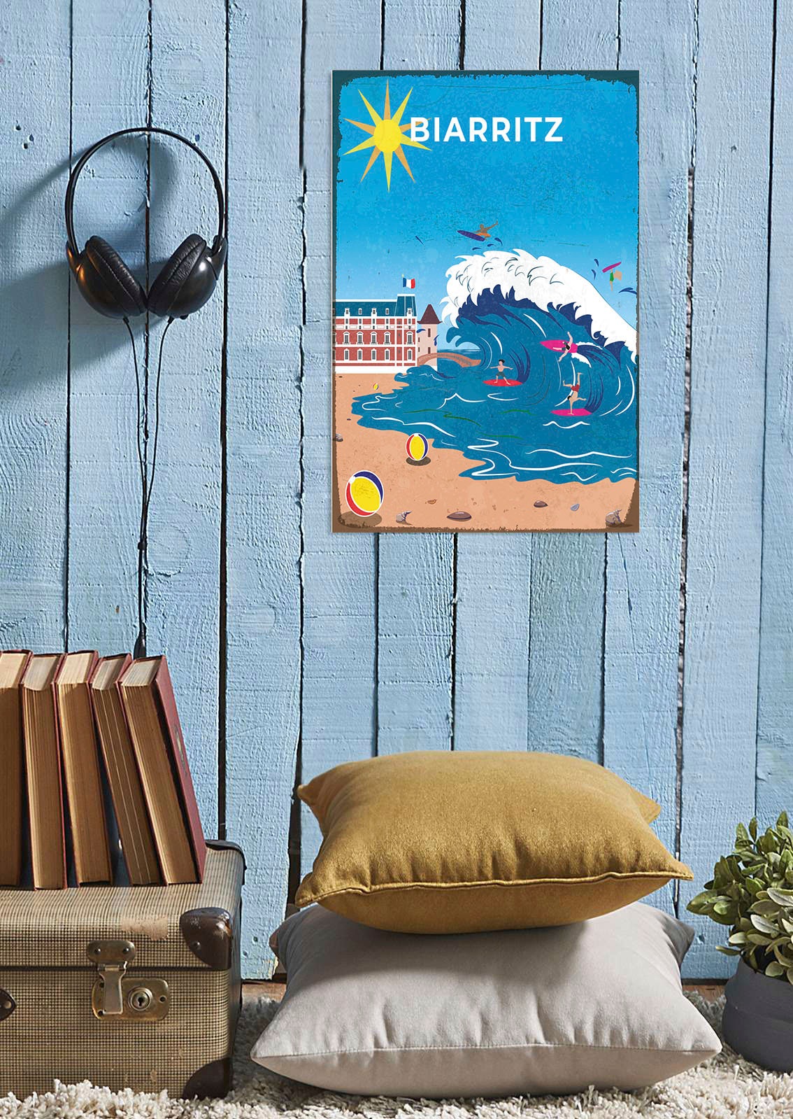 queence Metallbild "Biarritz Beach", Strand-Strandbilder-Meer, (1 St.), Sta günstig online kaufen