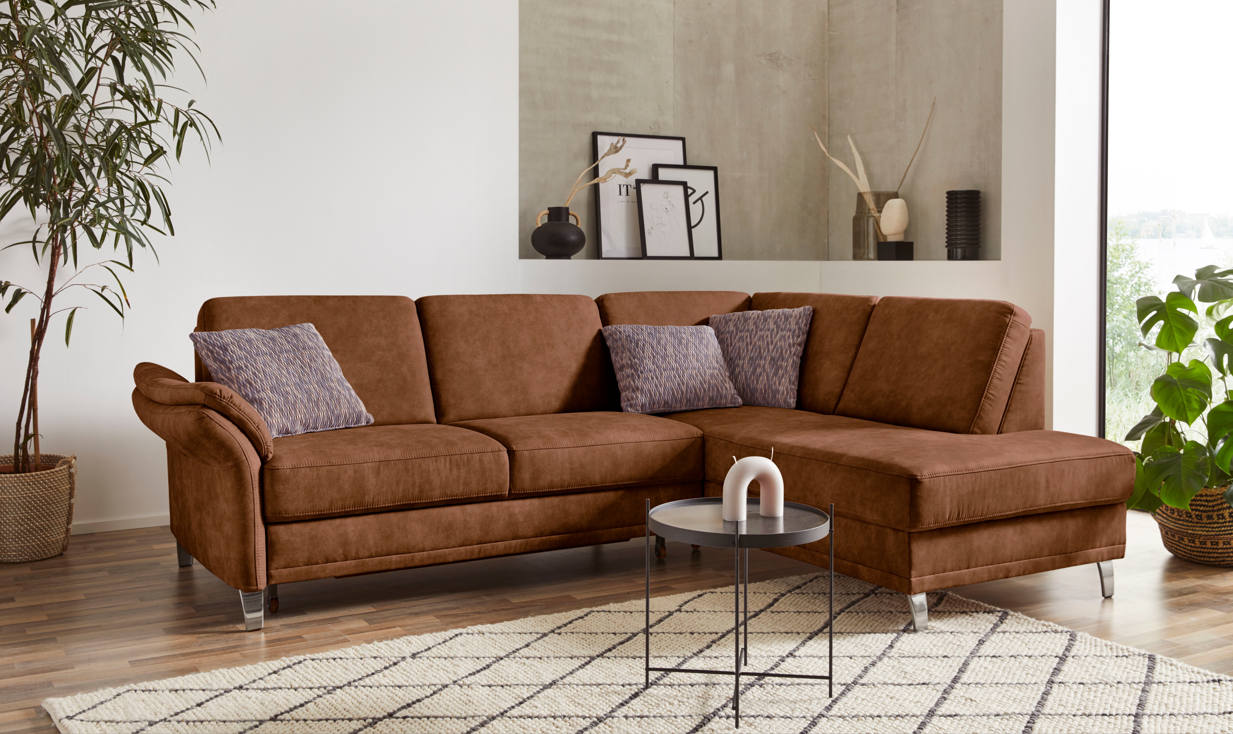 sit&more Ecksofa "Clio L-Form" wahlweise mit Schlaffunktion und Bettkasten, inklusive Federkern