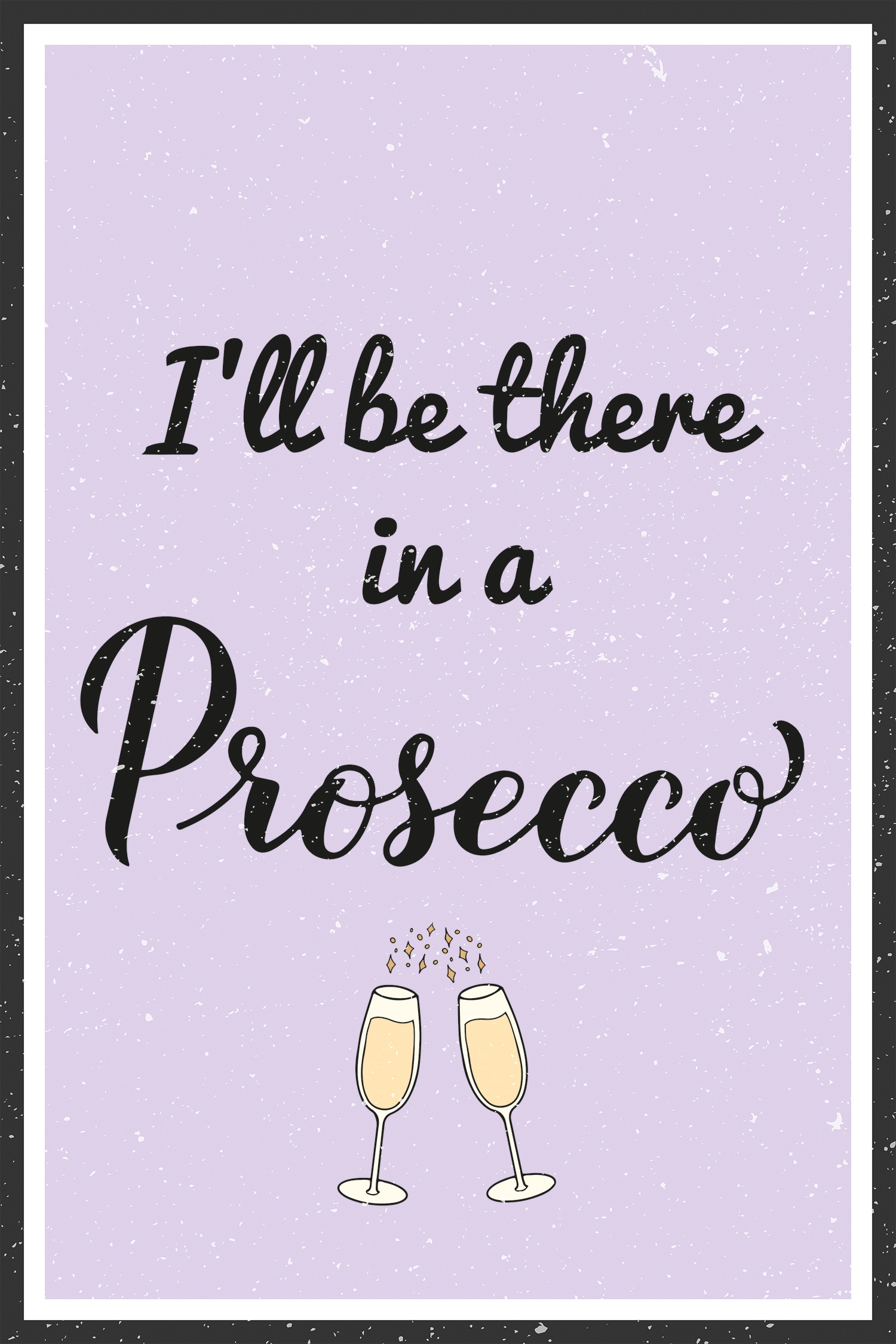 queence Metallbild »Prosecco«, Schriftzüge-Schriftzug-Getränke, (1 St.), Stahlschild, Blechschild, Sprüche, Texte, witzig