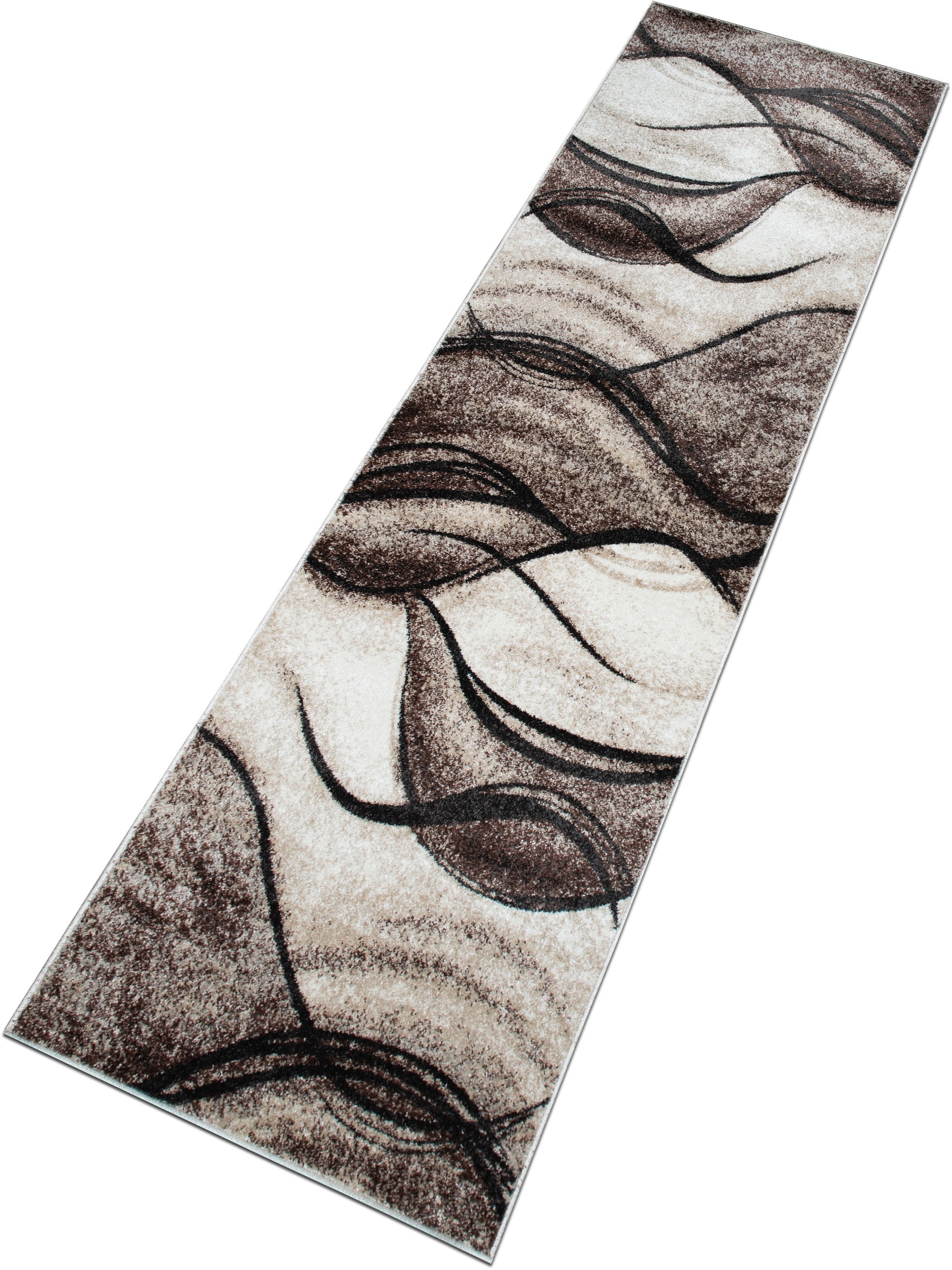 OTTO home Teppich "Tritom" rechteckig 9 mm Höhe mit besonders weichem Flor, Kurzflor, modernes Wellen Muster