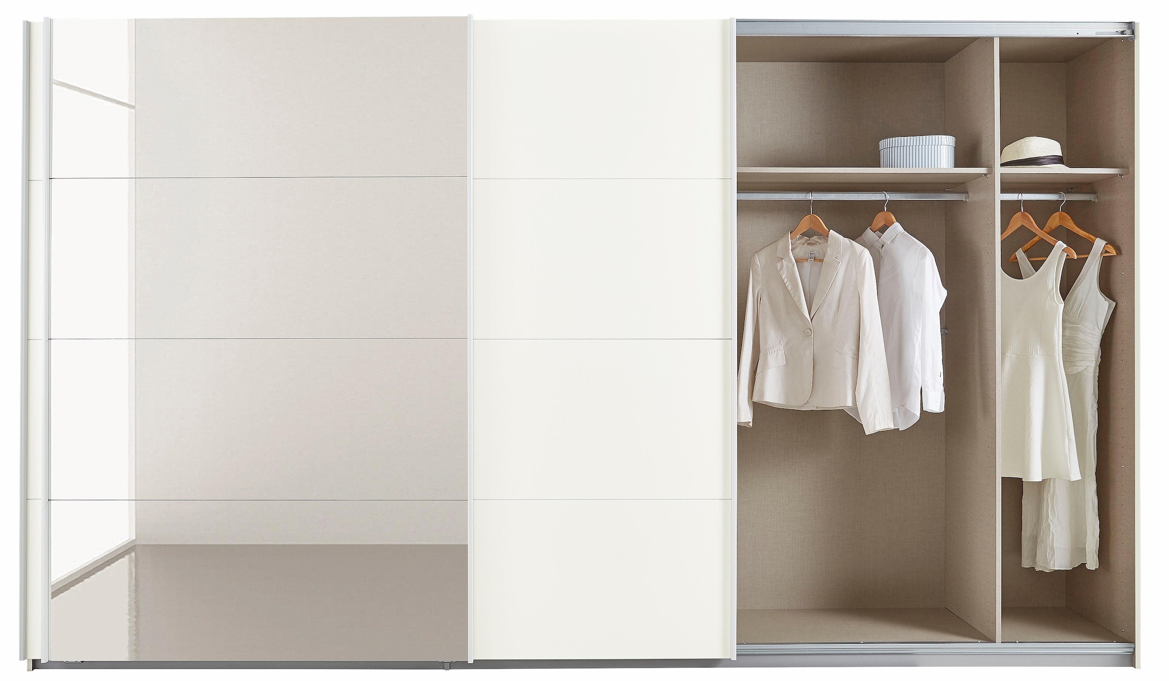 rauch Schwebetürenschrank »Kleiderschrank Schrank Garderobe Schlafzimmerschrank TUBONA«, inkl. Schubkasteneinsatz und zusätzlichen Einlegeböden MADE IN GERMANY
